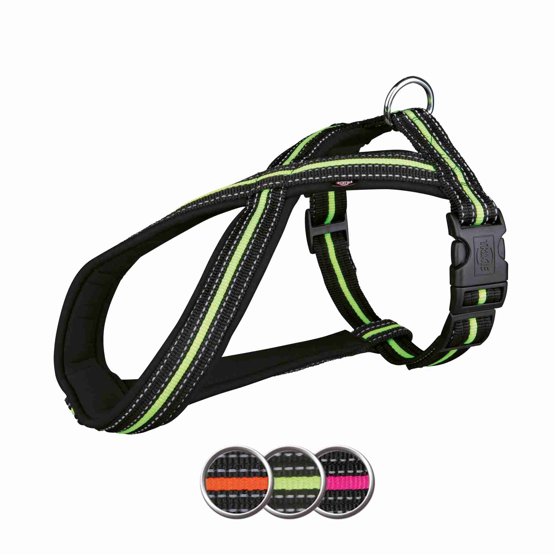 Arnés Confort Fusion, S, 35-50 cm/23 mm, Negro/Naranja