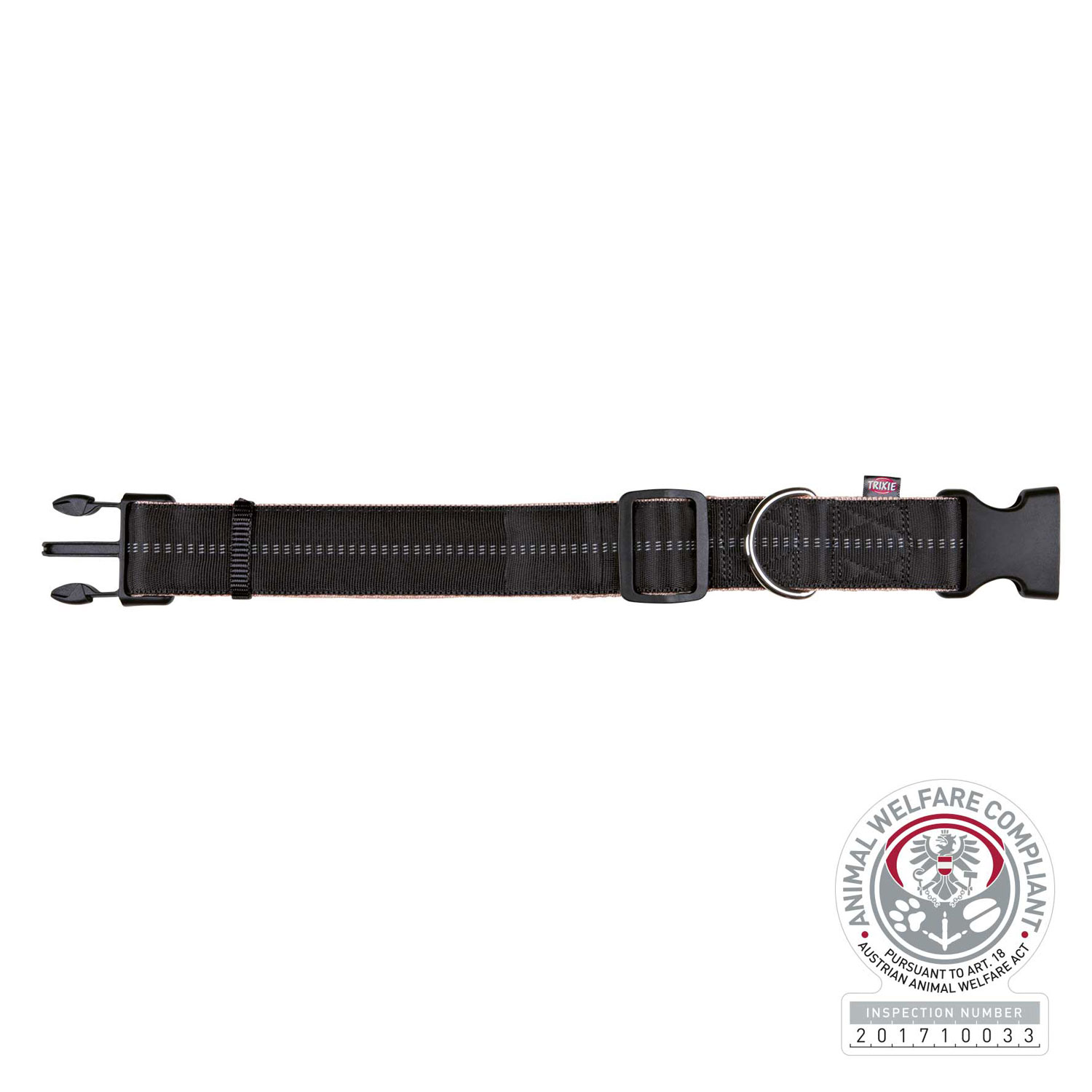 Collar Softline Elegance, S-M, 32-45 cm/38 mm, Negro-Beige