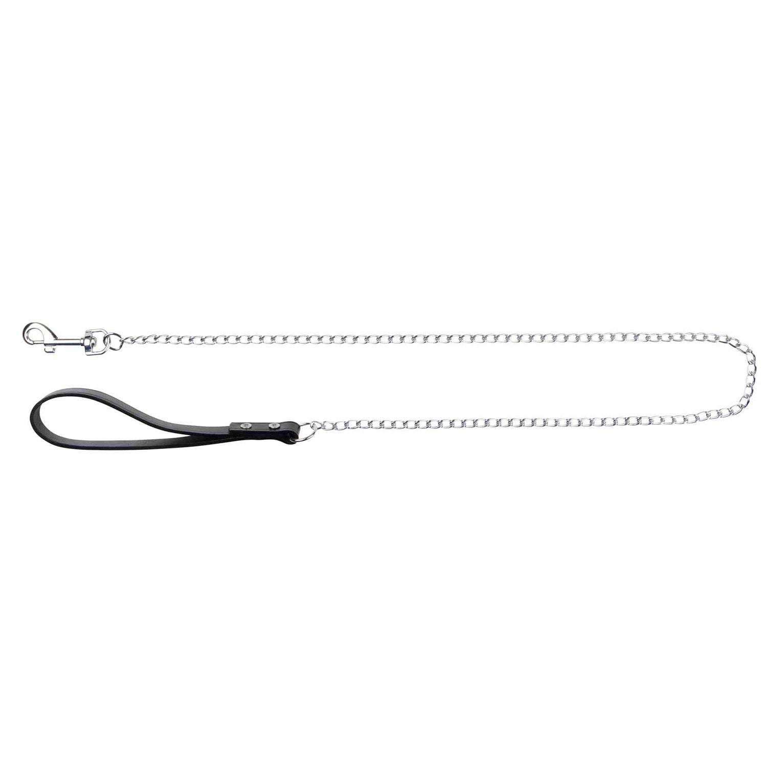 Correa Cadena, con Asa Piel, 1.10 m/2 mm, Negro