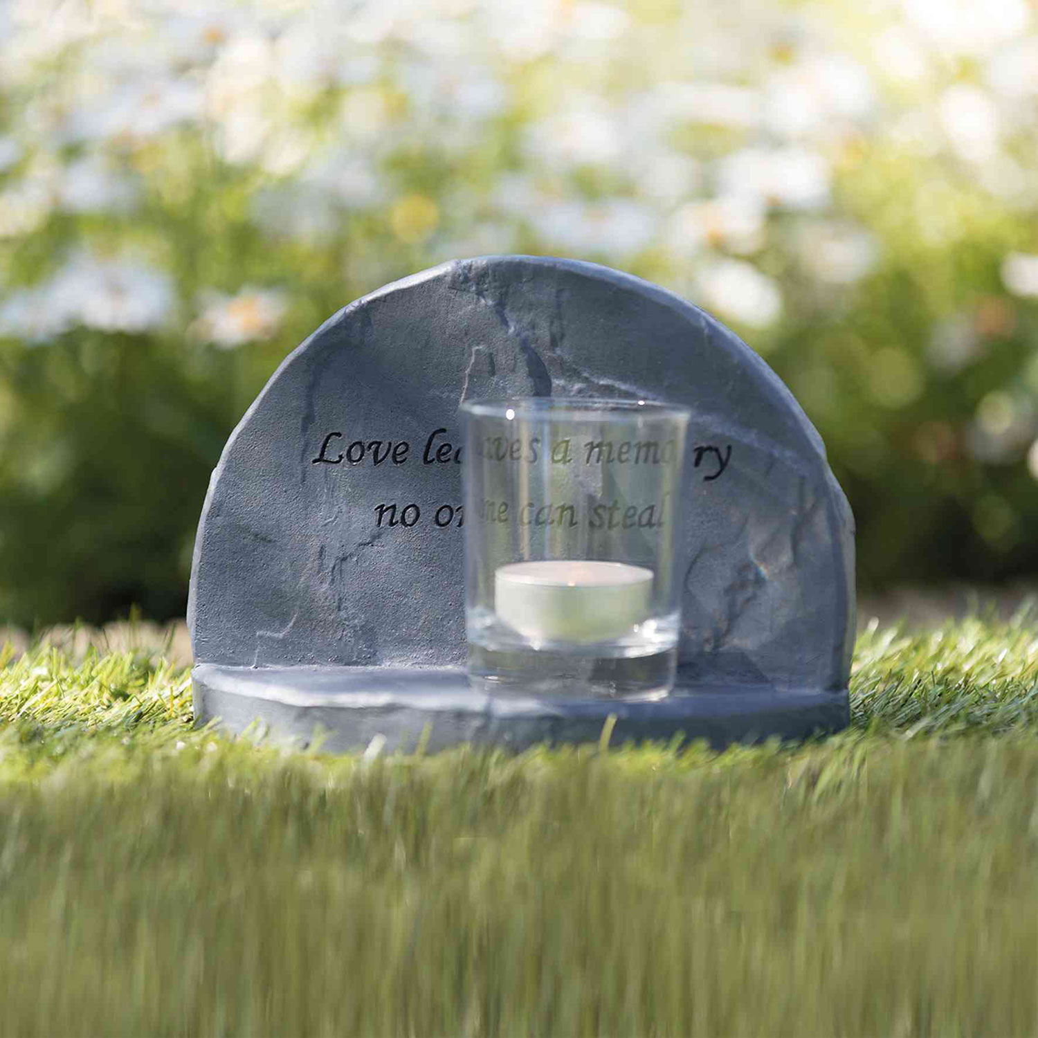 Piedra Conmemorativa Love, 16 × 12 × 7 cm, Gris