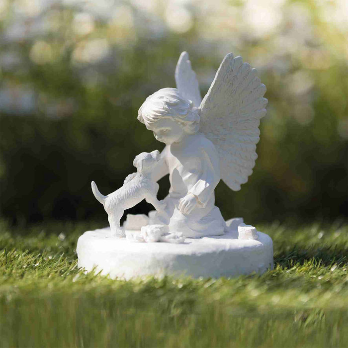 Piedra Conmemorativa Perro con Ángel