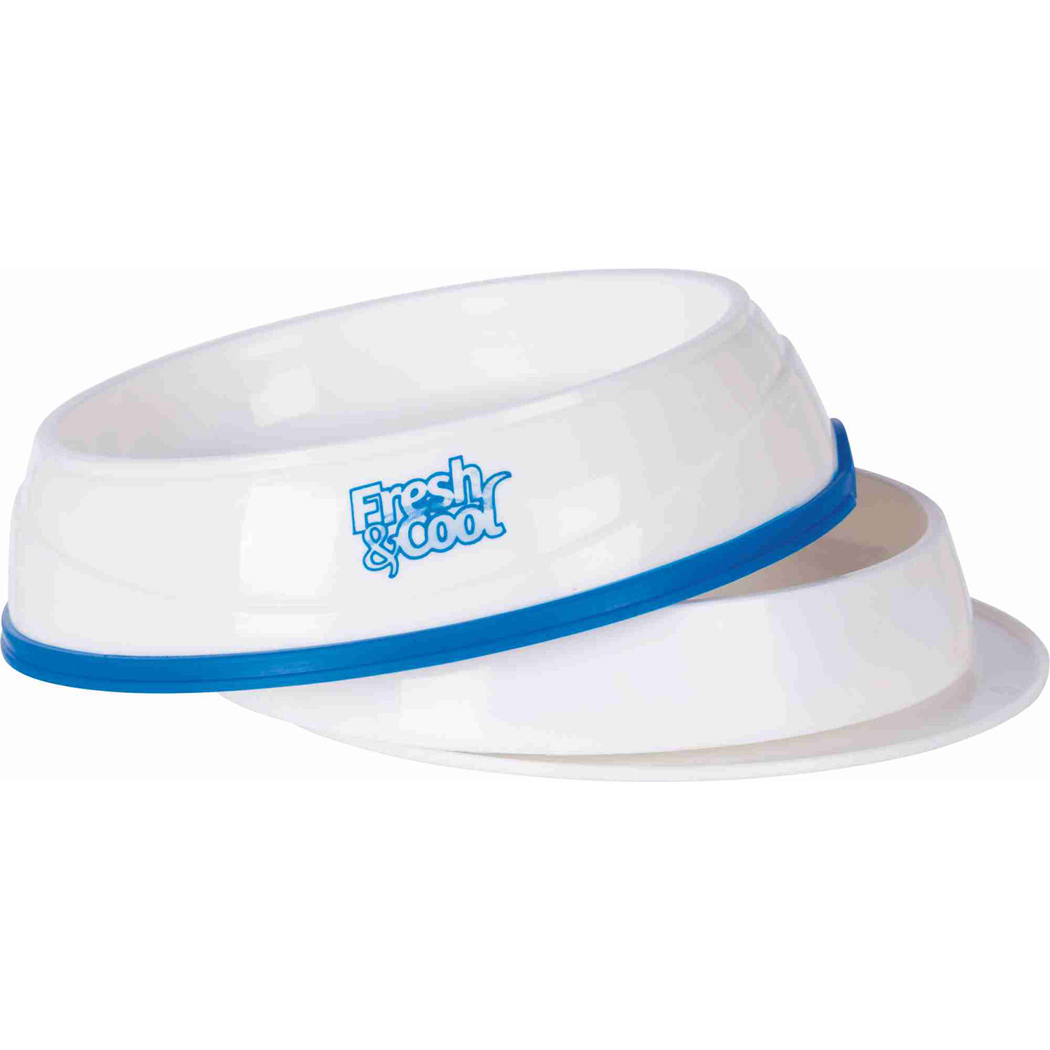 Comedero Refrescante, Gatos, 0.25l /ø17 cm, Blanco-Azul