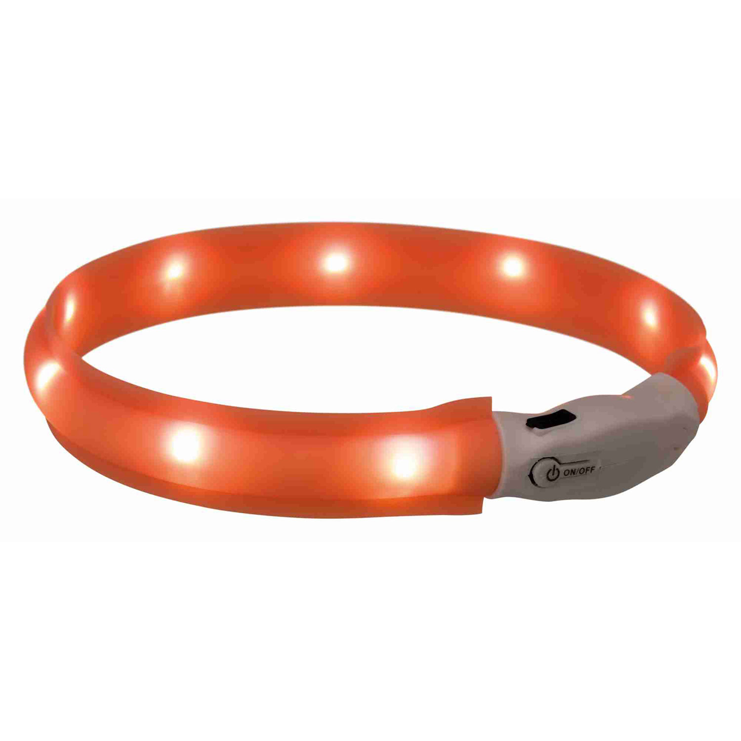 Banda con Luz USB, XS-S: 35 cm/30 mm, Naranja