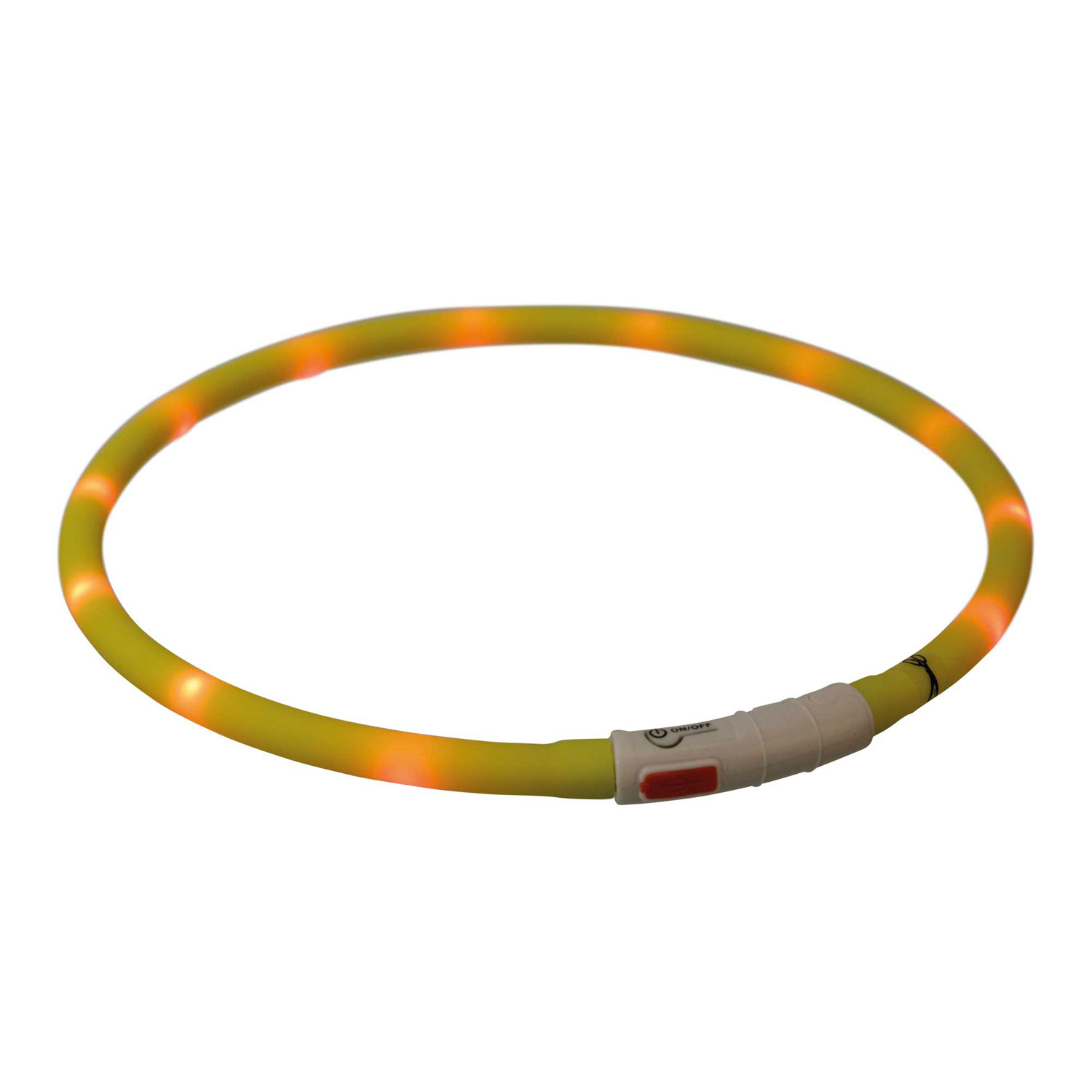 Aro Flash USB, Silicona, XS–XL, 70 cm/ø10 mm, Amarillo