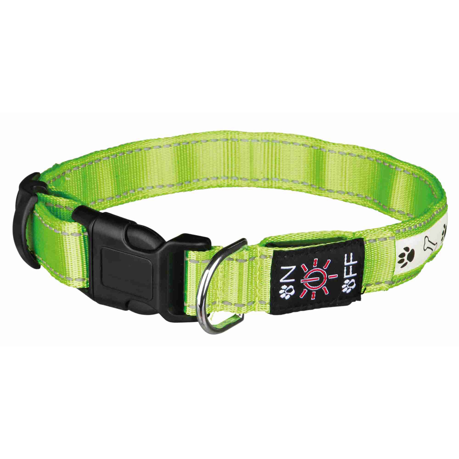 Collar Flash USB, S-M, 30-40 cm/25 mm, Verde