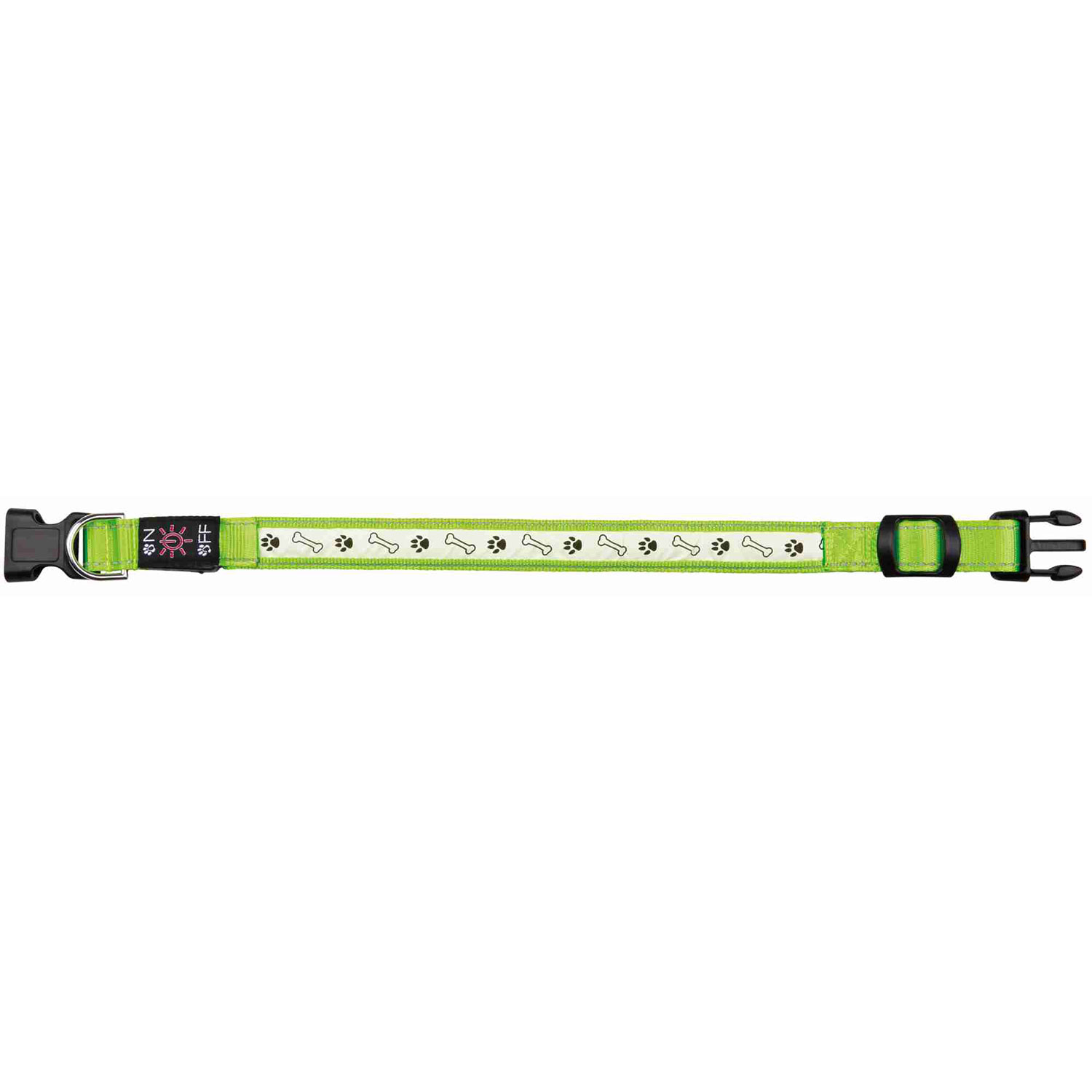 Collar Flash USB, S-M, 30-40 cm/25 mm, Verde
