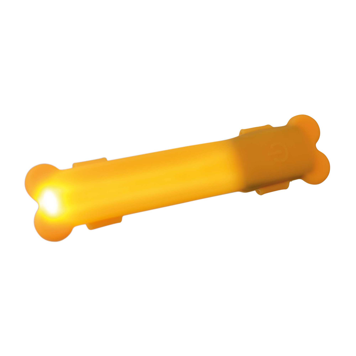 Banda Luz Flash USB, Perro, 15 × 2.5 cm, Naranja