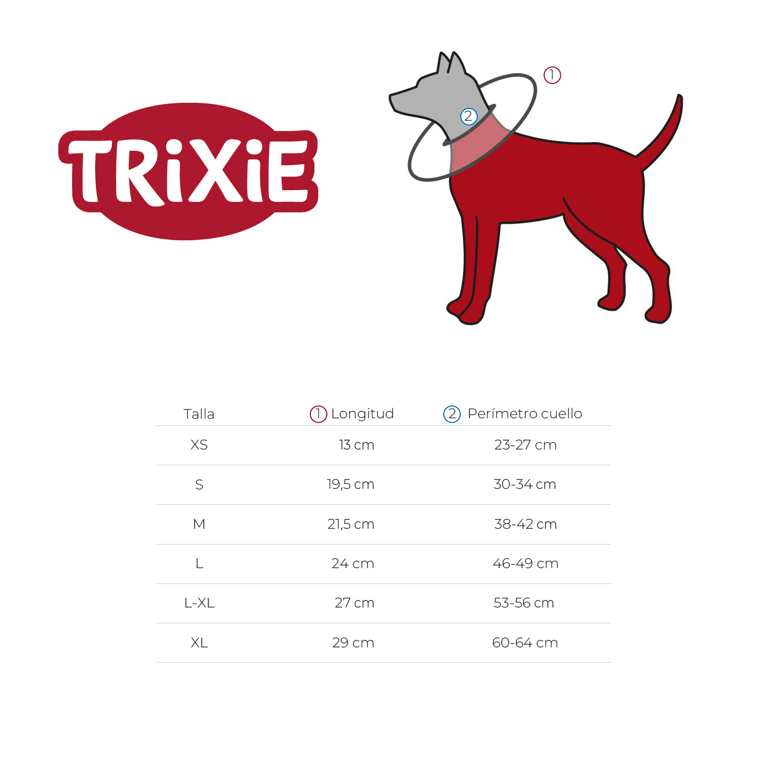 Collar Veterinario, XS: 23-27cm/13cm, Gris