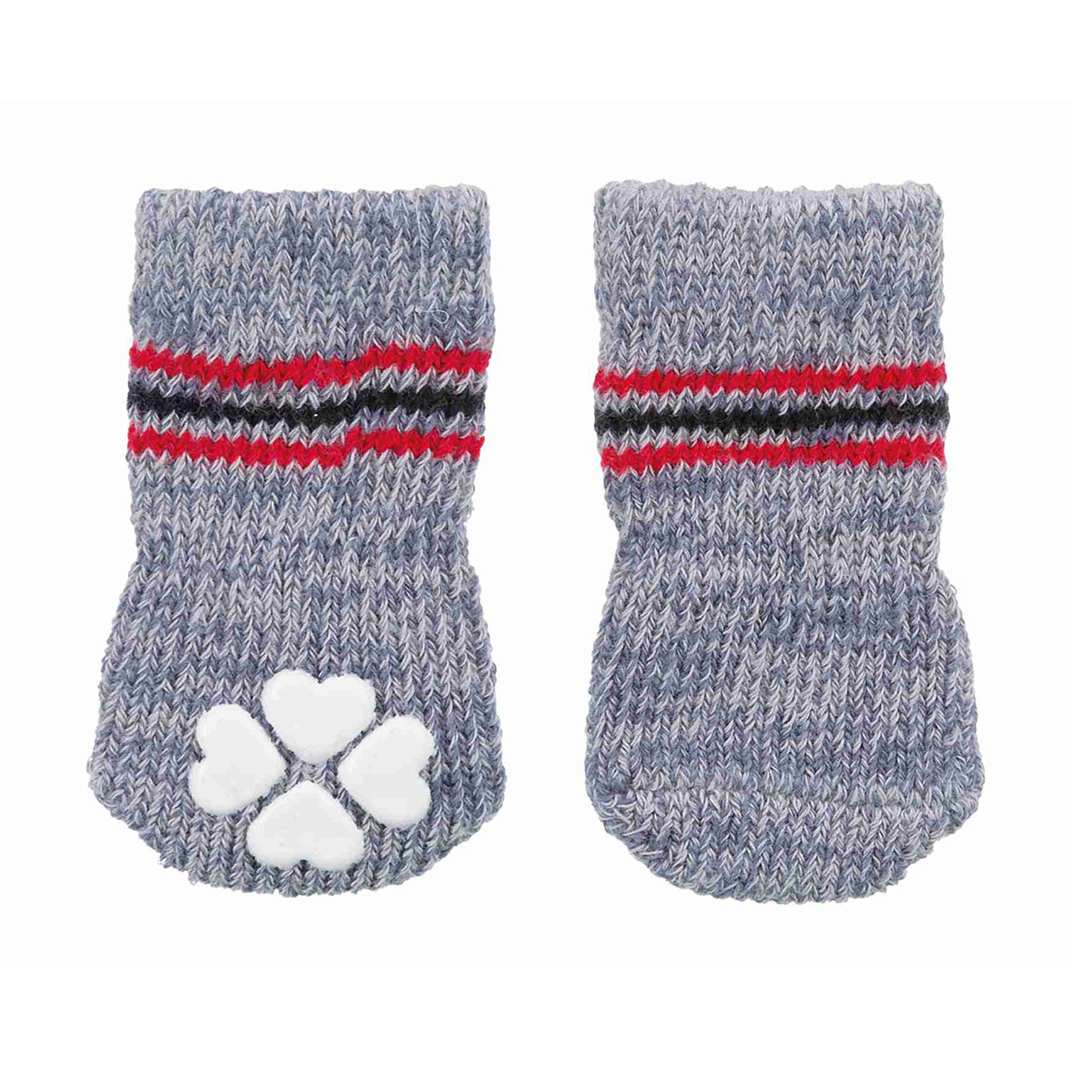 2 Calcetines Perro, Antideslizante, XXS–XS, gris