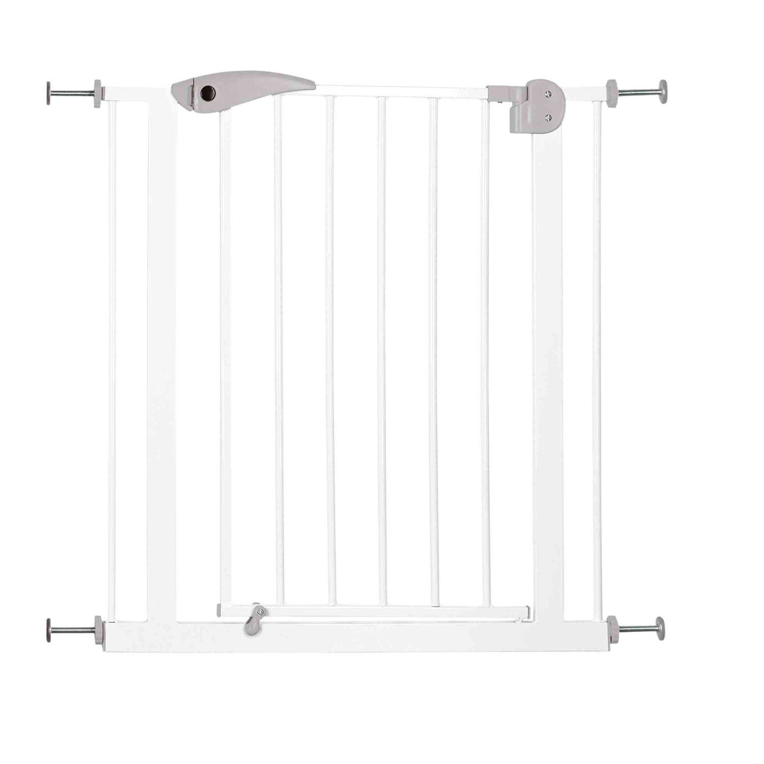 Barrera extensible metal, 75-85 x 76 cm, Esmalte Blanco