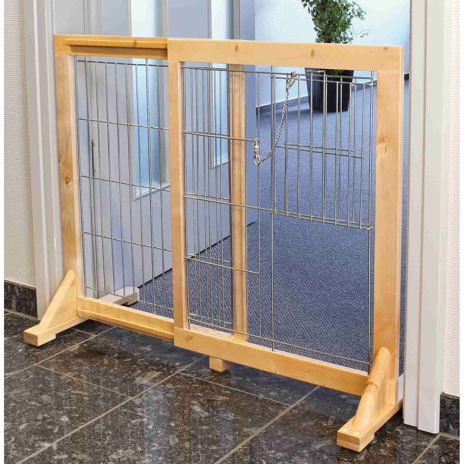 Barrera extensible perros, 61-103 × 75 × 40 cm, Haya