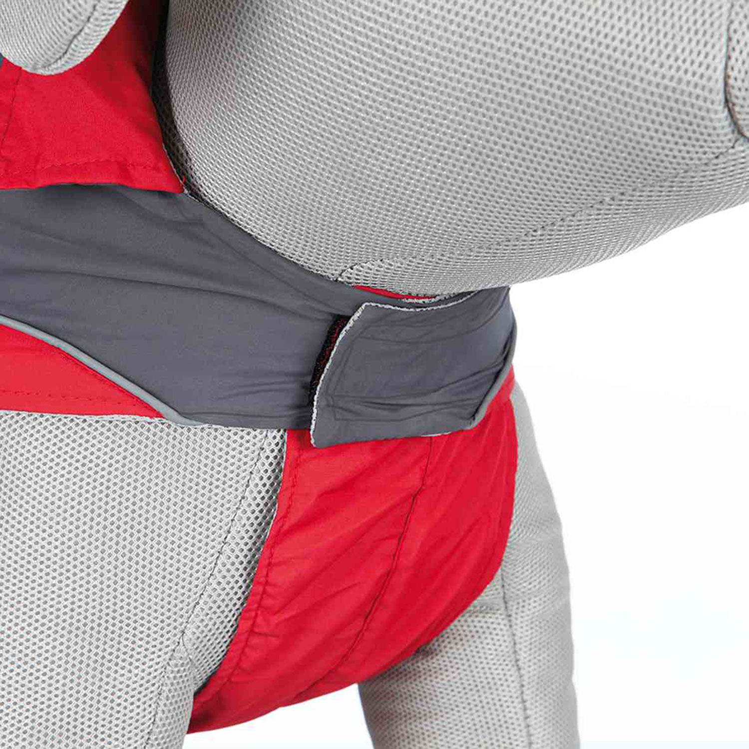 Abrigo Impermeable Lorient, XS, 25 cm, Rojo-Gris
