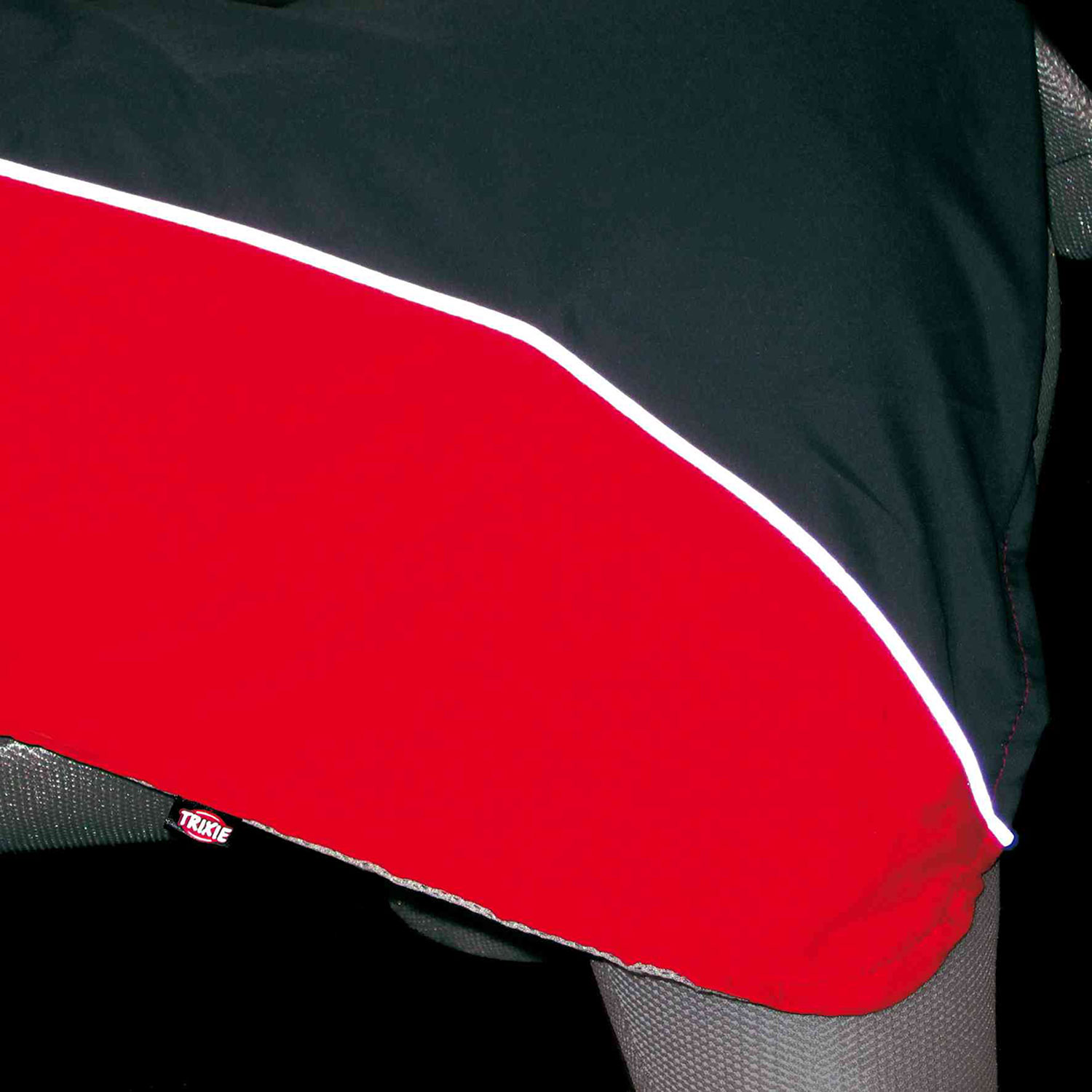 Abrigo Impermeable Lorient, XS, 25 cm, Rojo-Gris