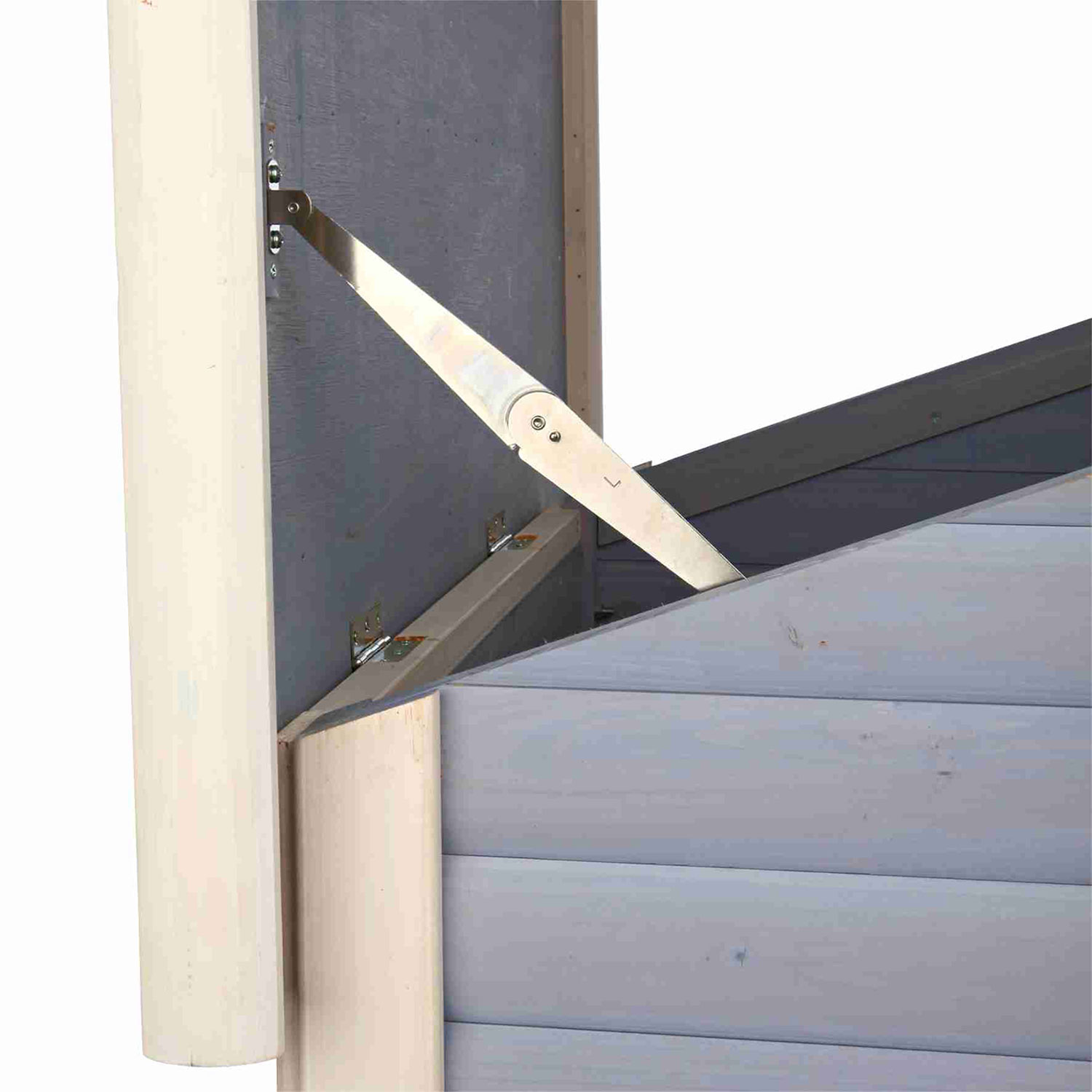 Caseta Madera Natura, L, 107 x 93 x 90 cm, Azul-Blanco