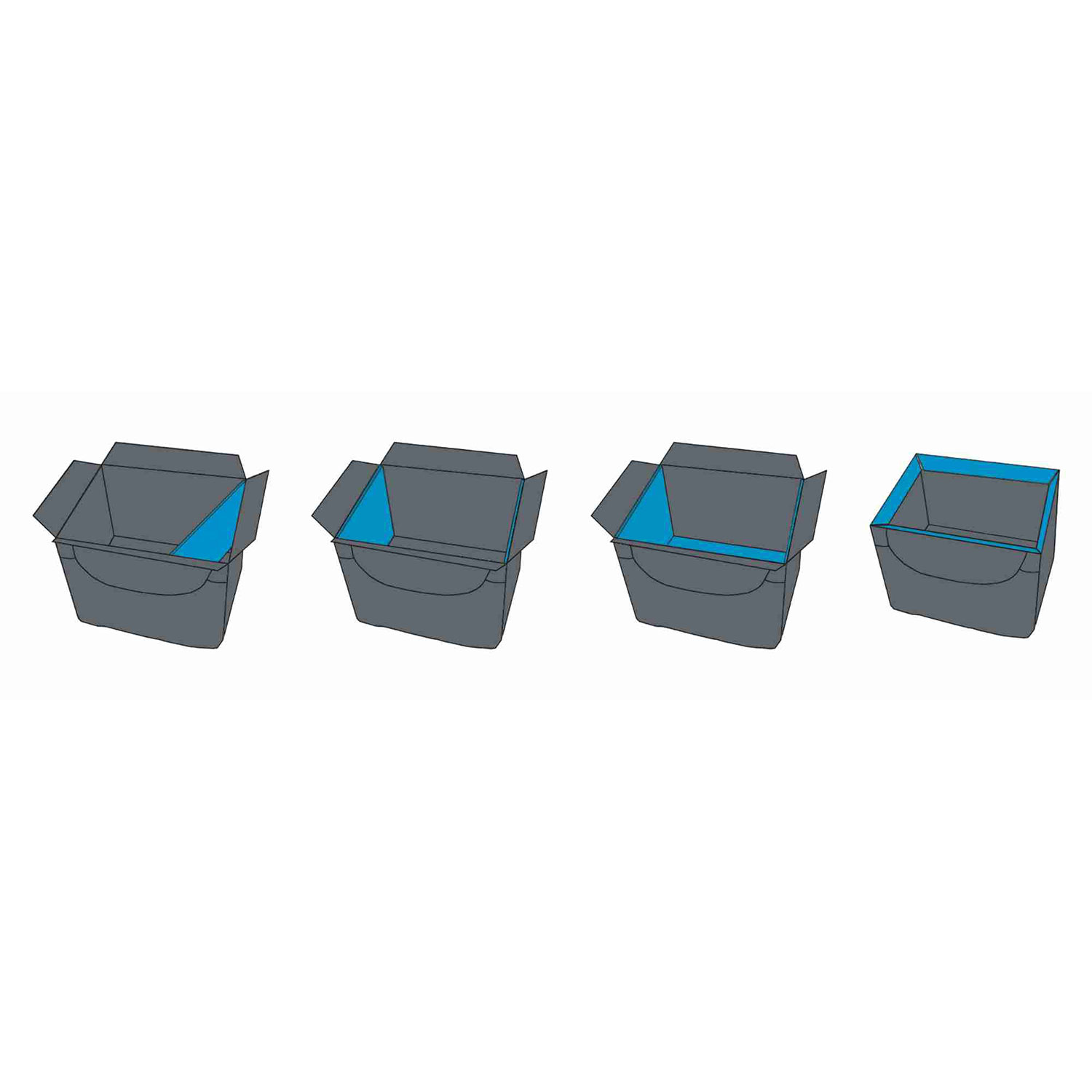 Cesta Bicicletas frontal, 38 × 25 × 25 cm, Negro-Gris