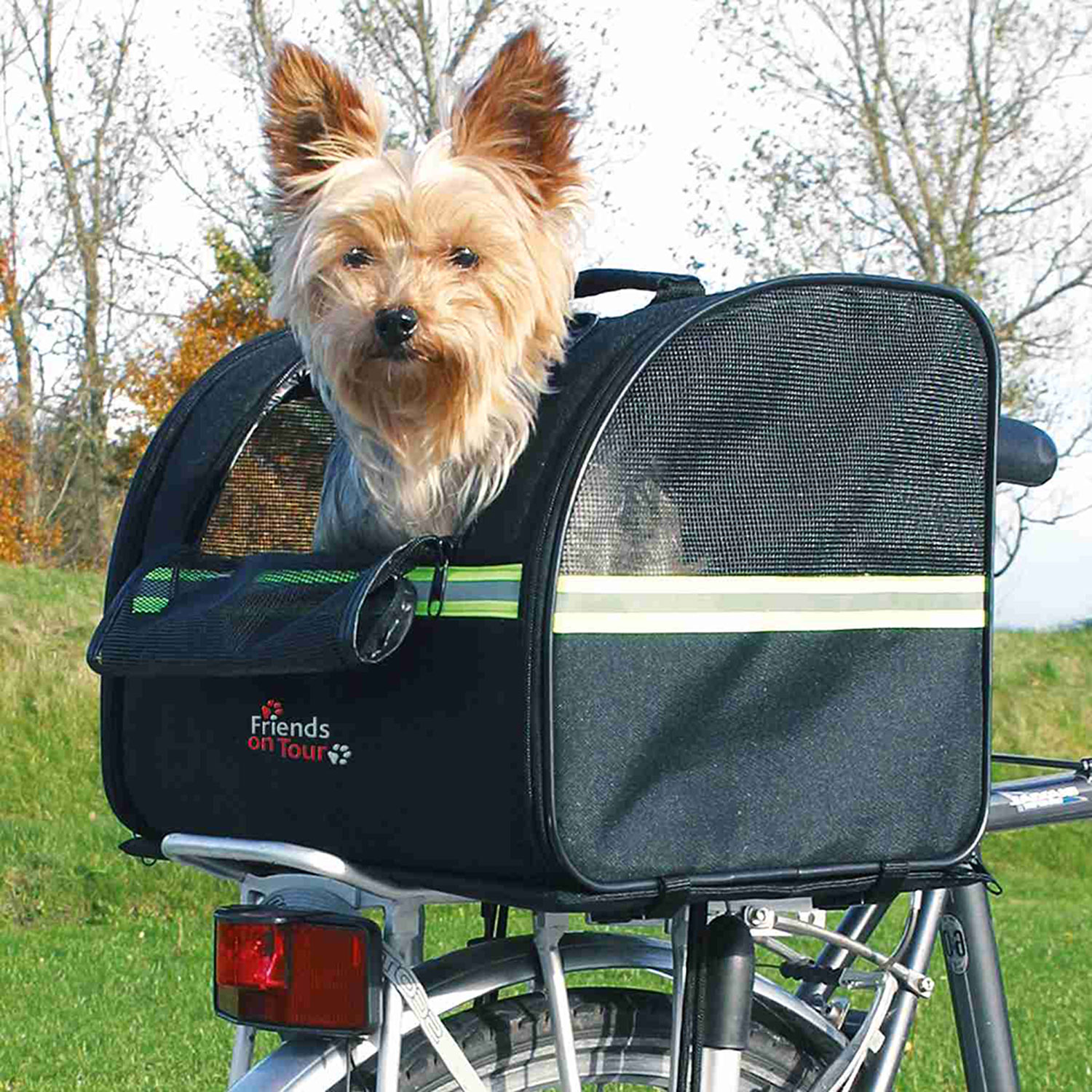 Transportín Trasero Bicis, Nylon, 35 × 28 × 29 cm, Negro