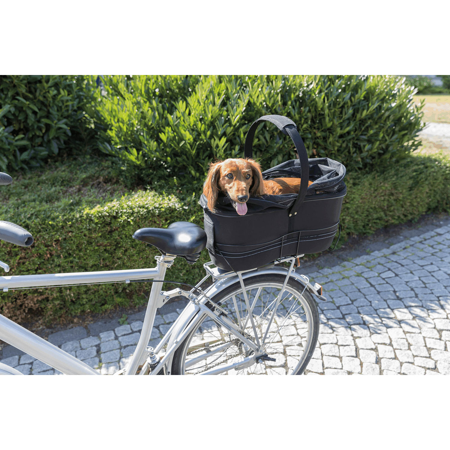 Cesta Bicicletas, Portaequipajes Ancho 29x49x60 cm, Negro