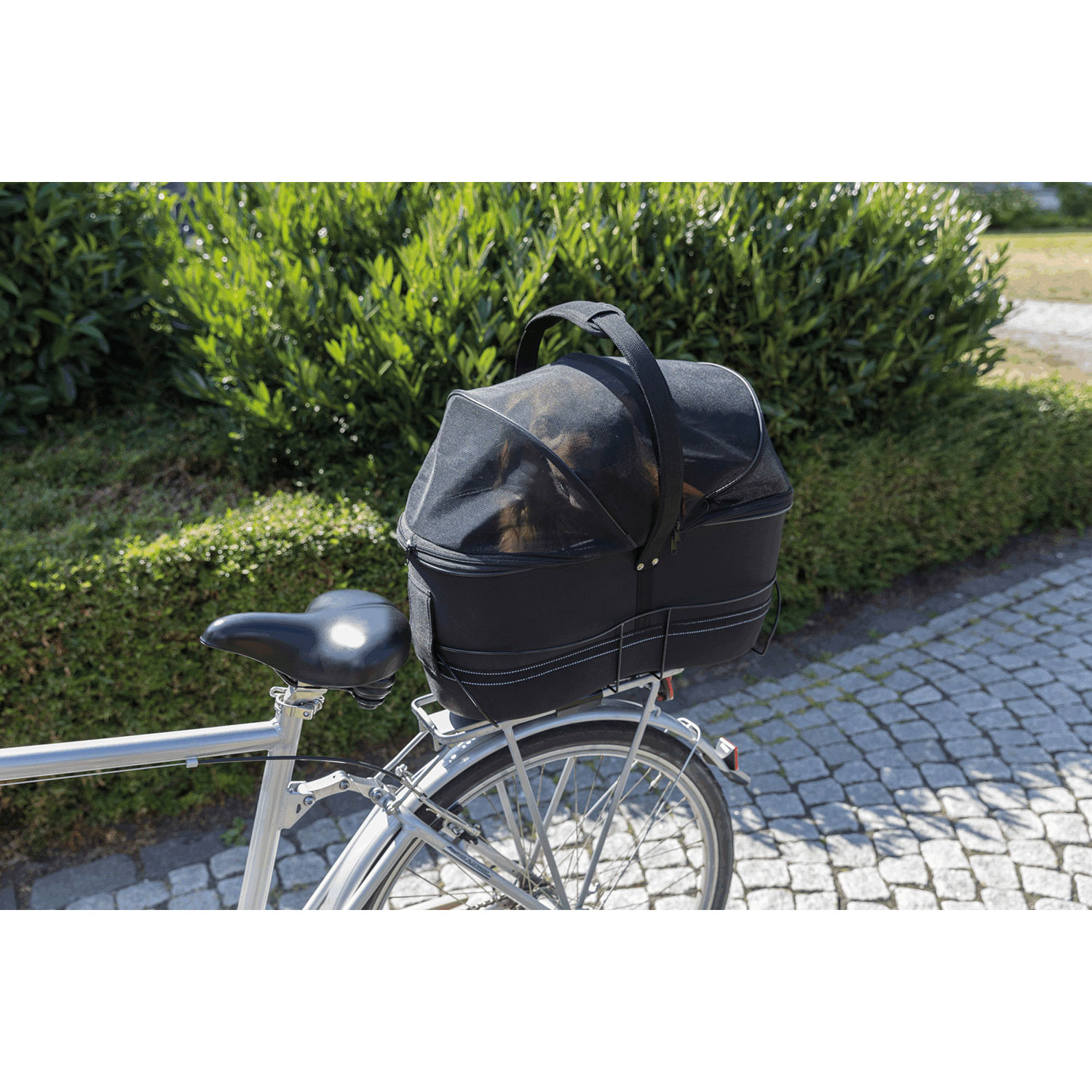 Cesta Bicicletas, Portaequipajes Ancho 29x49x60 cm, Negro