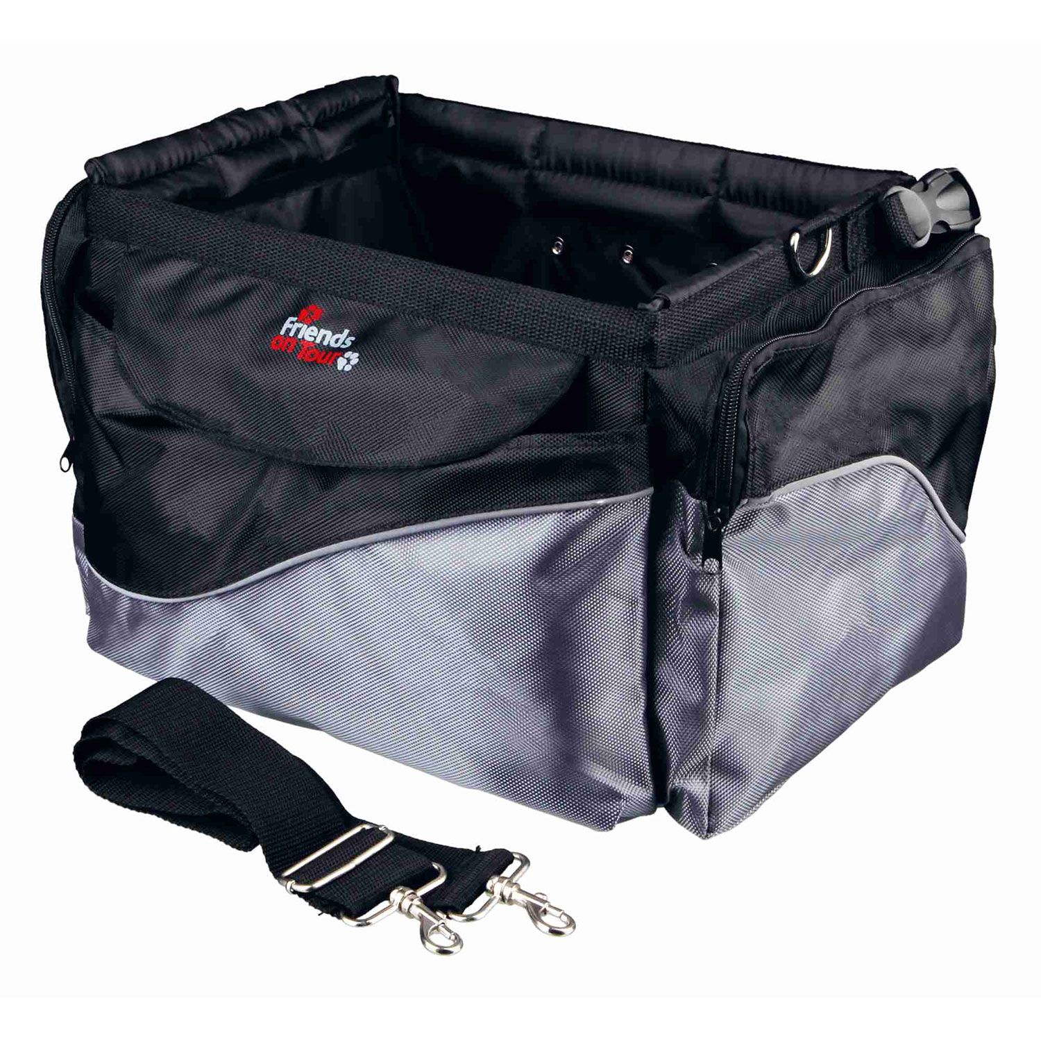 Transportín Frontal Bicis, Nylon, 43 × 26 × 26 cm, Negro