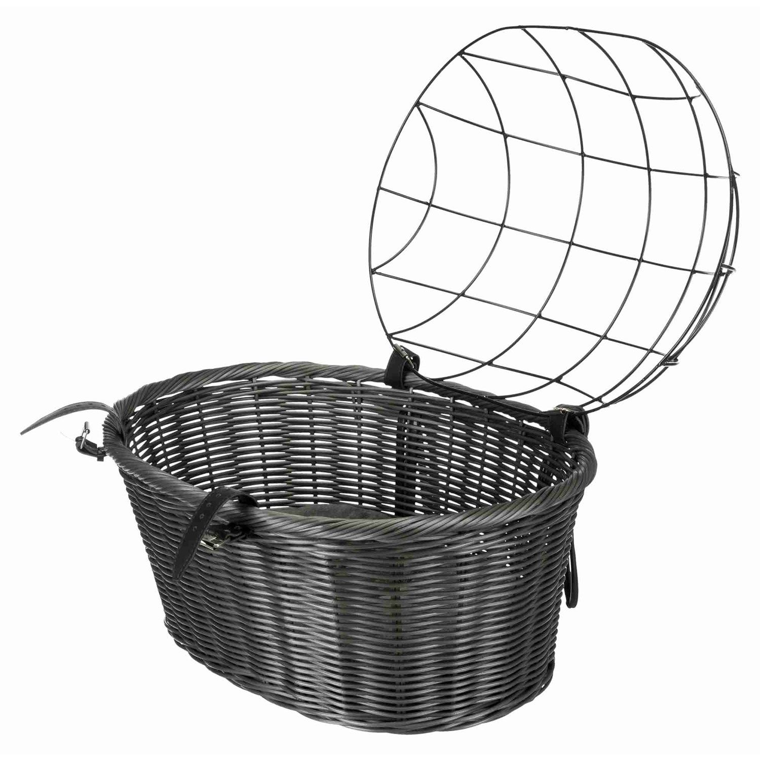 Cesta Bicicleta con Enrejado, 44 × 34 × 35 cm, Gris