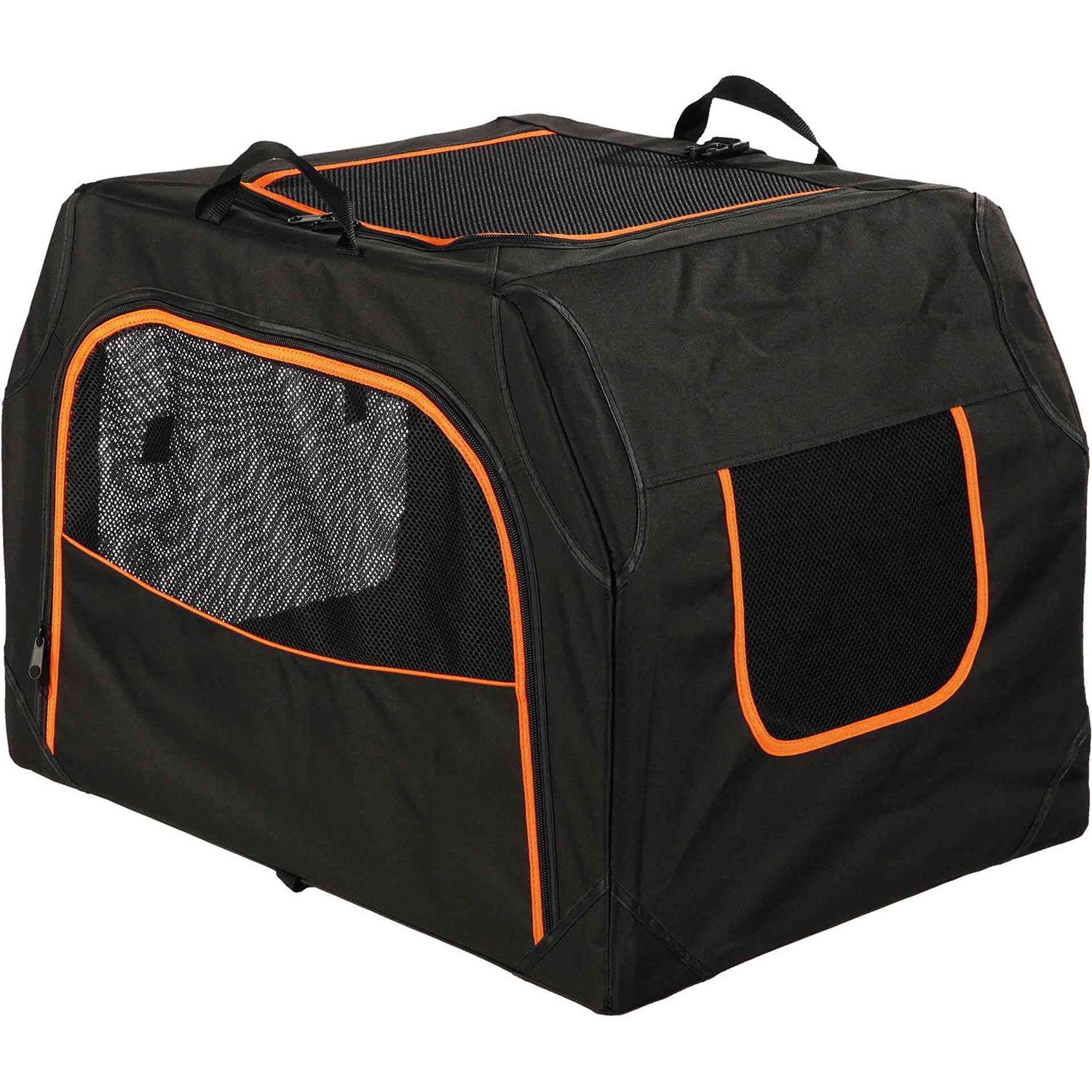 Caja Transporte, Expandible, S–M, 68 × 47 × 48 cm, Negro-Naranja