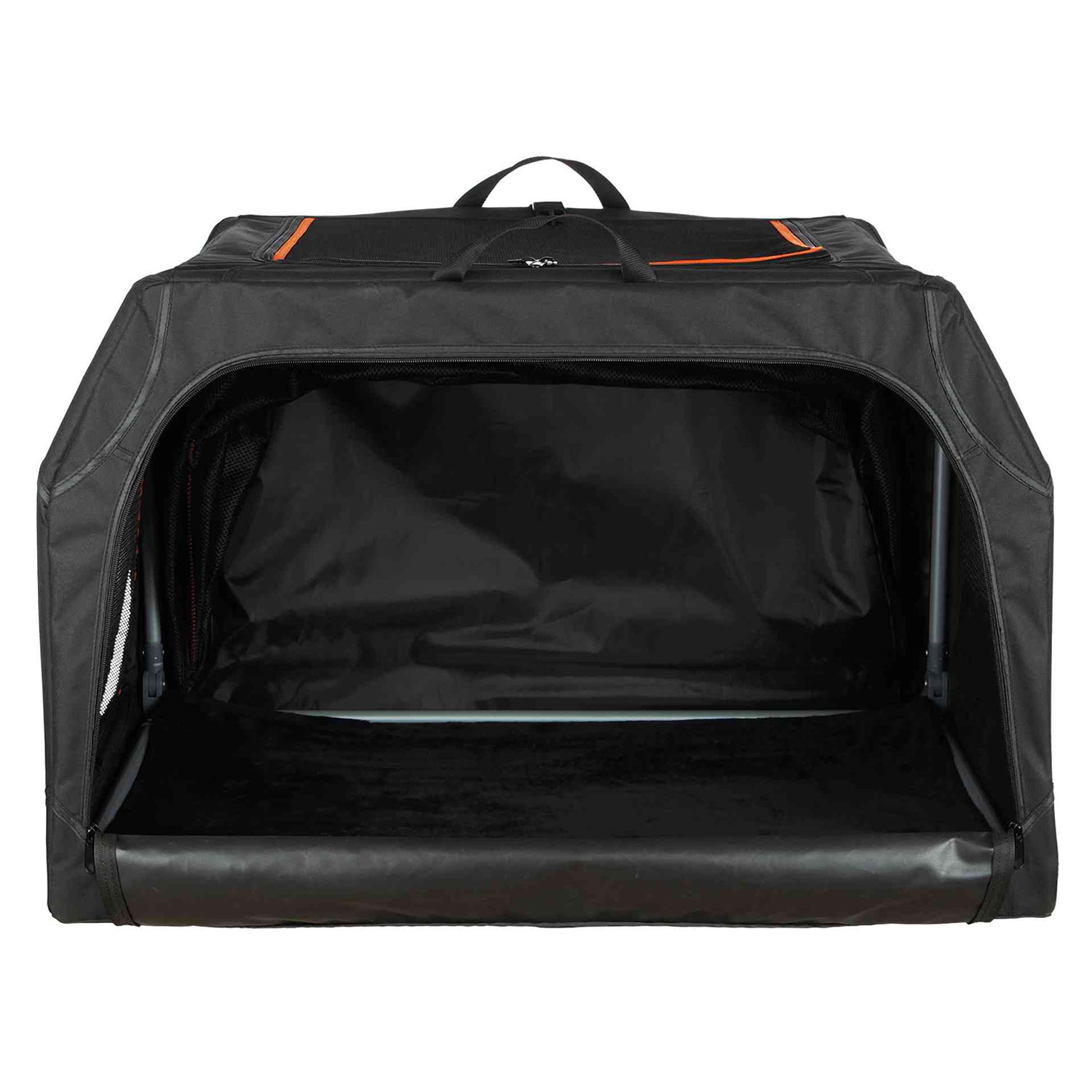 Caja Transporte, Expandible, M, 84 × 54 × 55 cm, Negro-Naranja