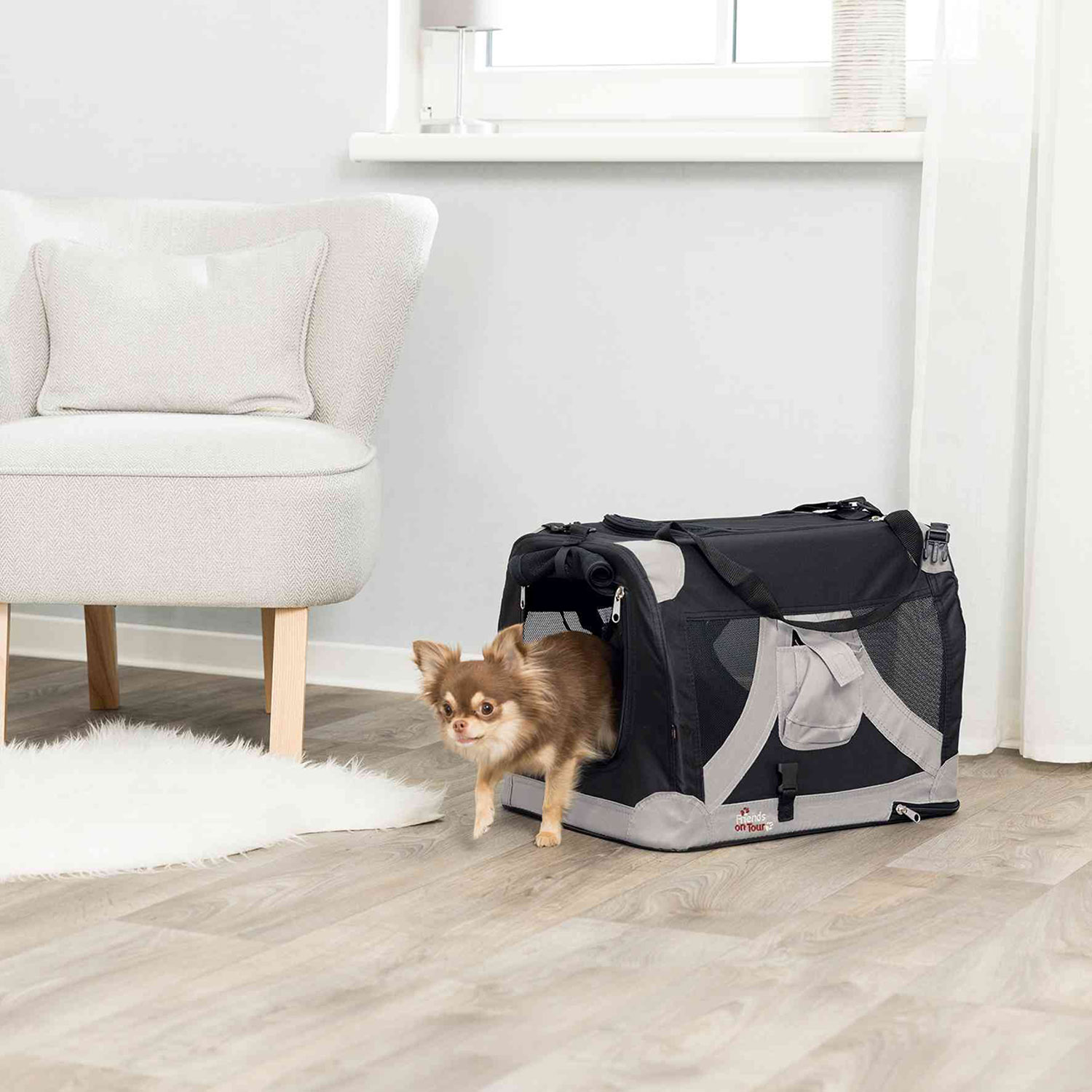 Caseta Desmontable S, 35 x 35 x 50 cm, Azul-Gris
