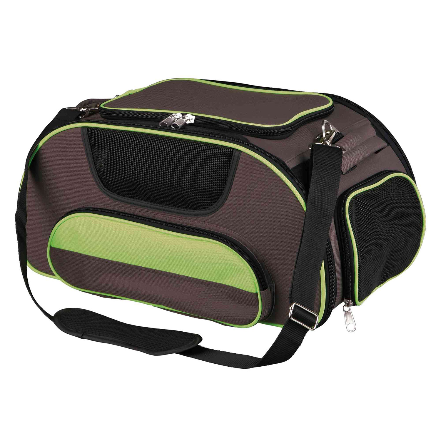 Bolsa Airline Carrier, 28 × 23 × 46 cm, Marrón-Verde