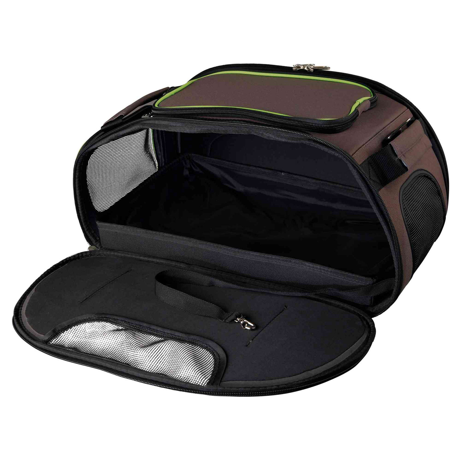 Bolsa Airline Carrier, 28 × 23 × 46 cm, Marrón-Verde