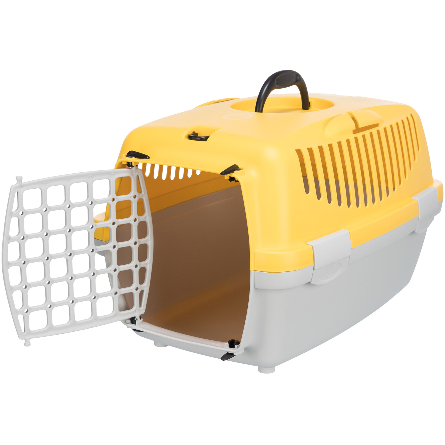 Transportín Capri 1, XS, Gris claro/Amarillo, 32 × 31 × 48 cm, 1,2 kg