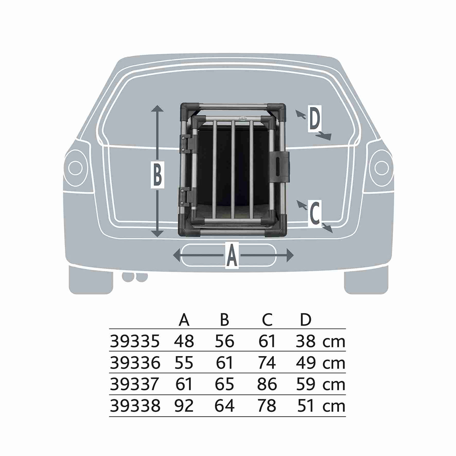 Jaula Transporte, Aluminio, S, 48 × 56 × 61 cm, Grafito