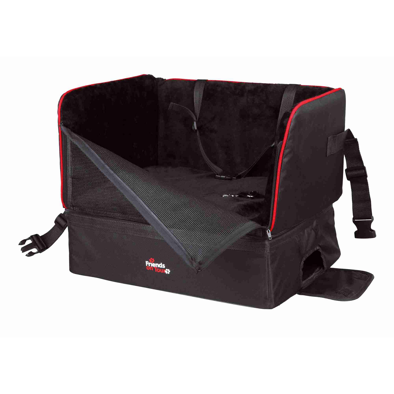 Asiento Coche, Nylon, 45 x 38 x 37 cm, Negro