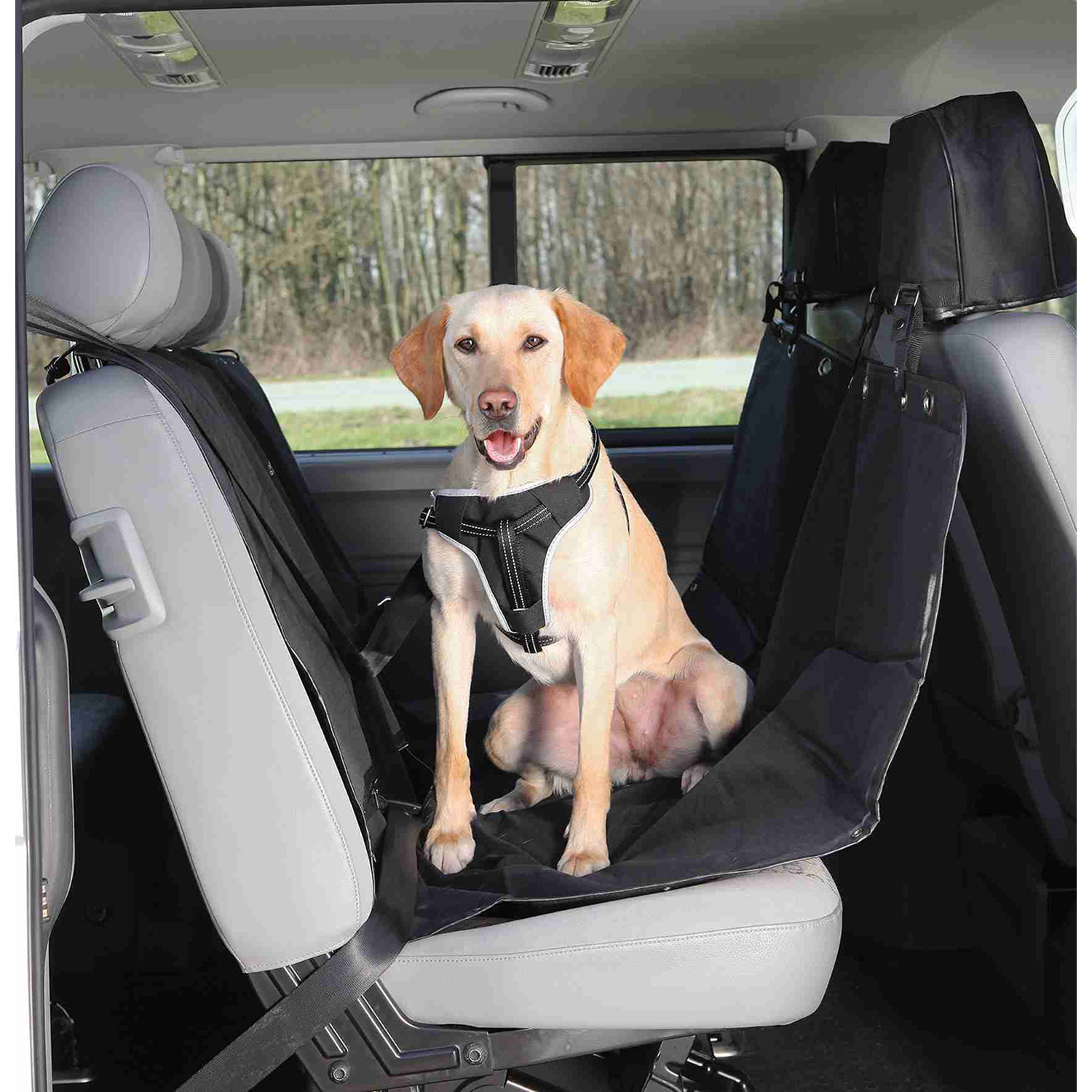 Cubre Asientos Coche Nylon, 1.45 × 1.60 m, Negro