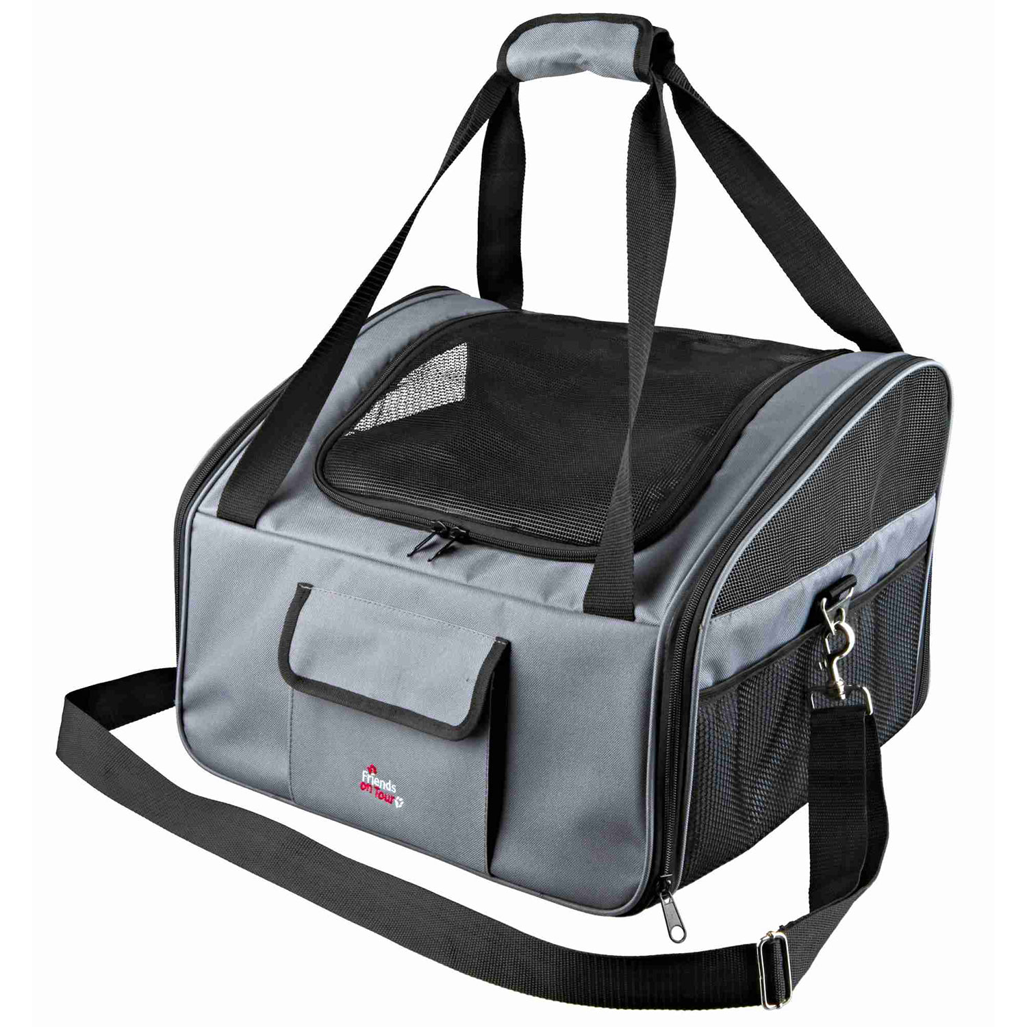 Asiento Coche, Poliéster, 44 × 30 × 38 cm, Gris-Negro