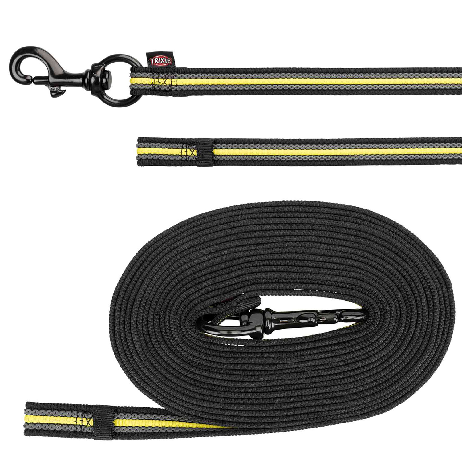 Correa Rastreo Sportin Fusion, 3 m/17 mm, Negro-Amarillo