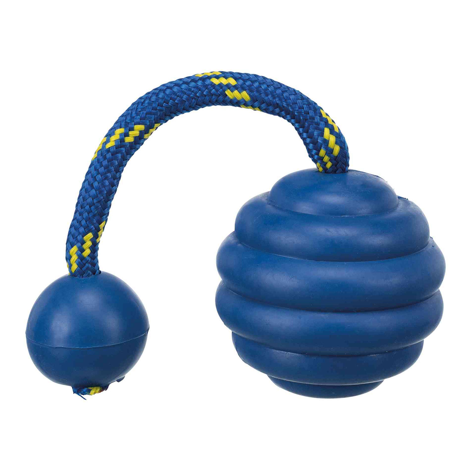 Pelota Ondulada en Cuerda, Caucho Natural, ø7 cm/22 cm