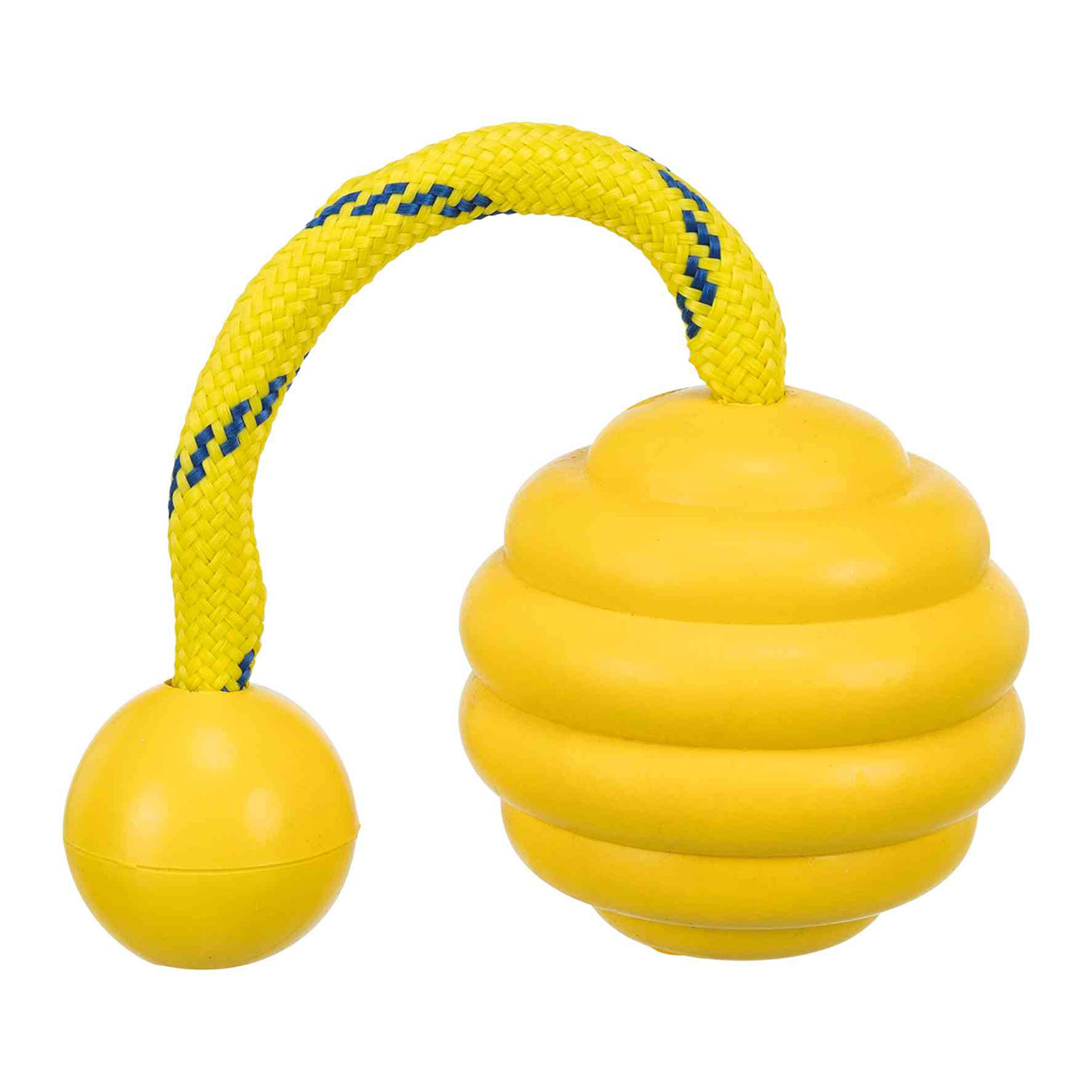 Pelota Ondulada en Cuerda, Caucho Natural, ø7 cm/22 cm