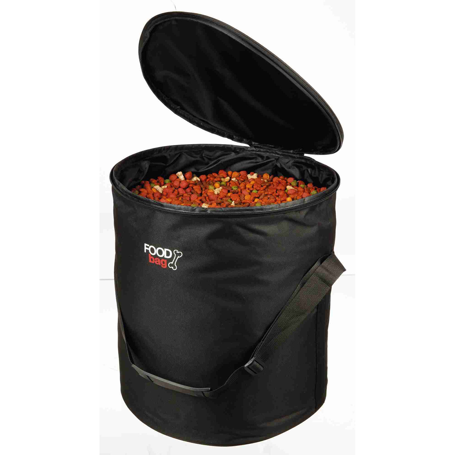 Bolsa alimento, Nylon, ø40 cm, 44 cm, Negro, aprox. 25 kg
