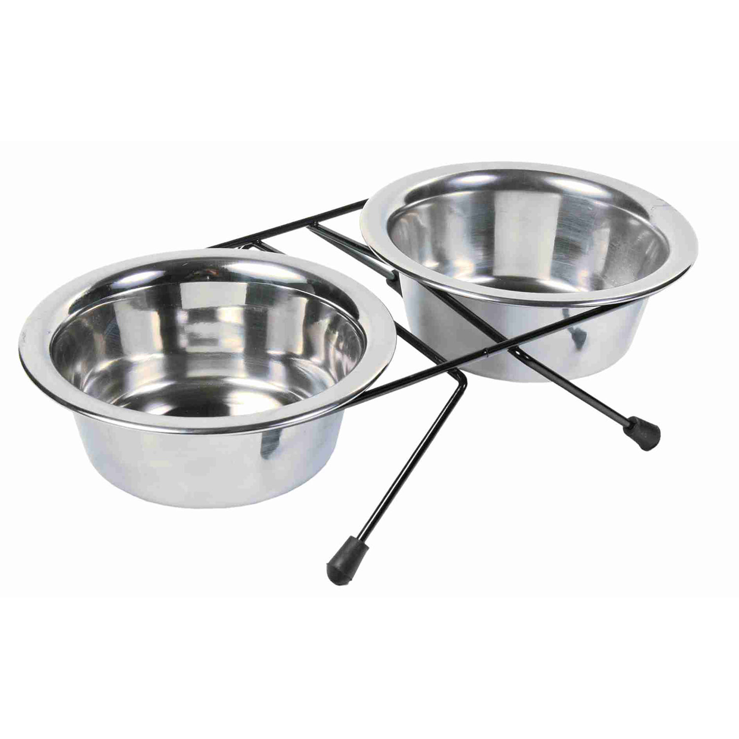 Set Comederos Acero Inox, 2 x 0.2 l, ø11 cm