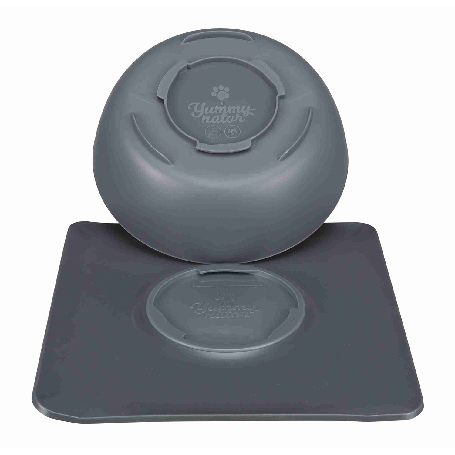 Comedero Antideslizante Yummynator, 1.400 ml/24 × 24 cm Gris-Gris