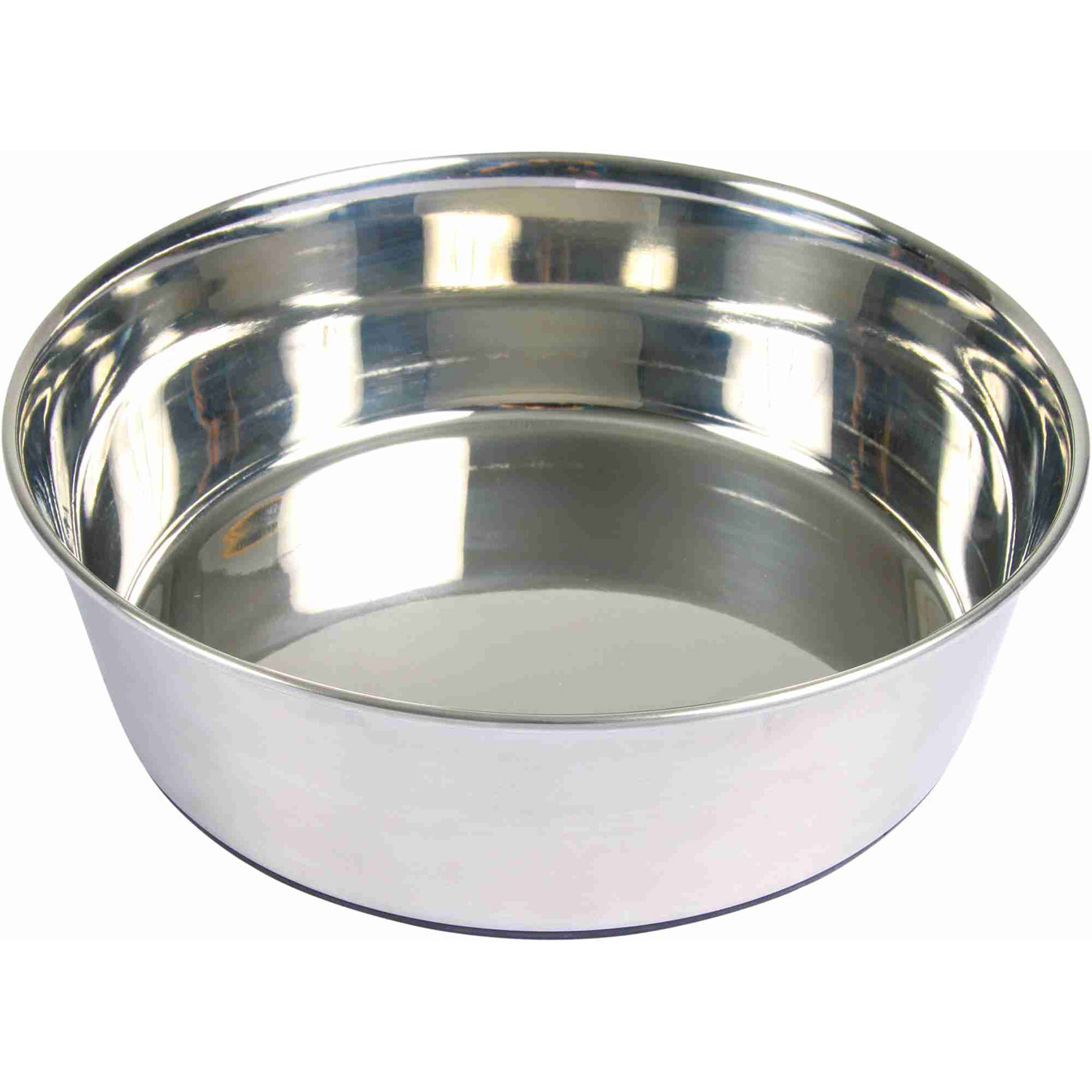 Comedero Acero Inox, Base Caucho 0.5 l, ø14 cm