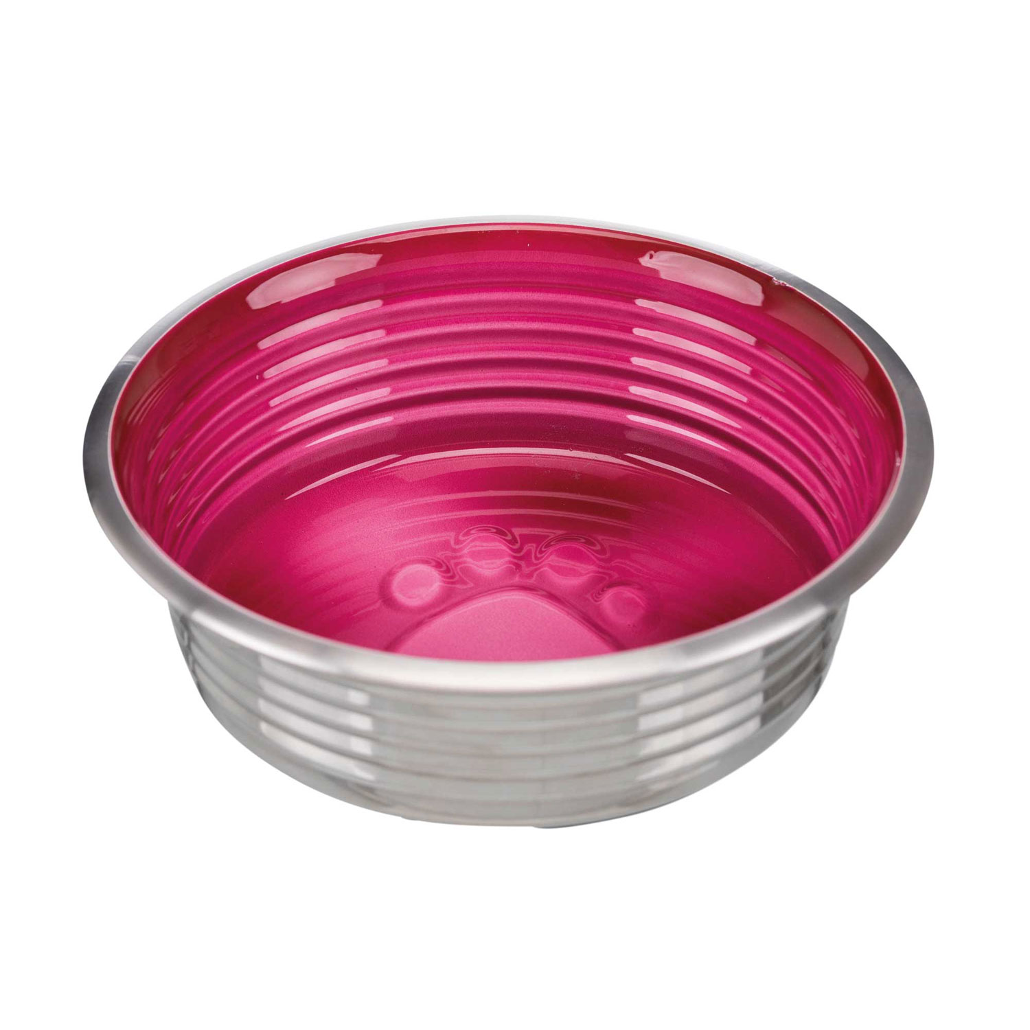 Comedero Acero Inox. Acristalado, 0.4l/ø13 cm