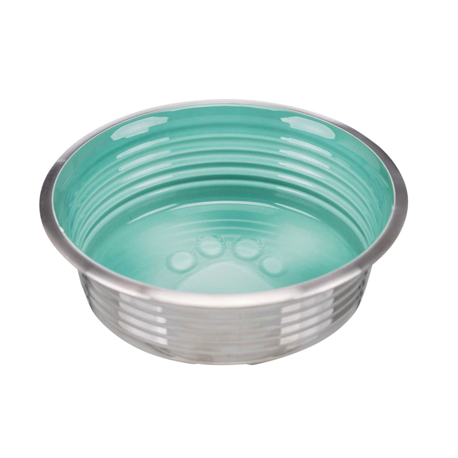 Comedero Acero Inox. Acristalado, 0.4l/ø13 cm
