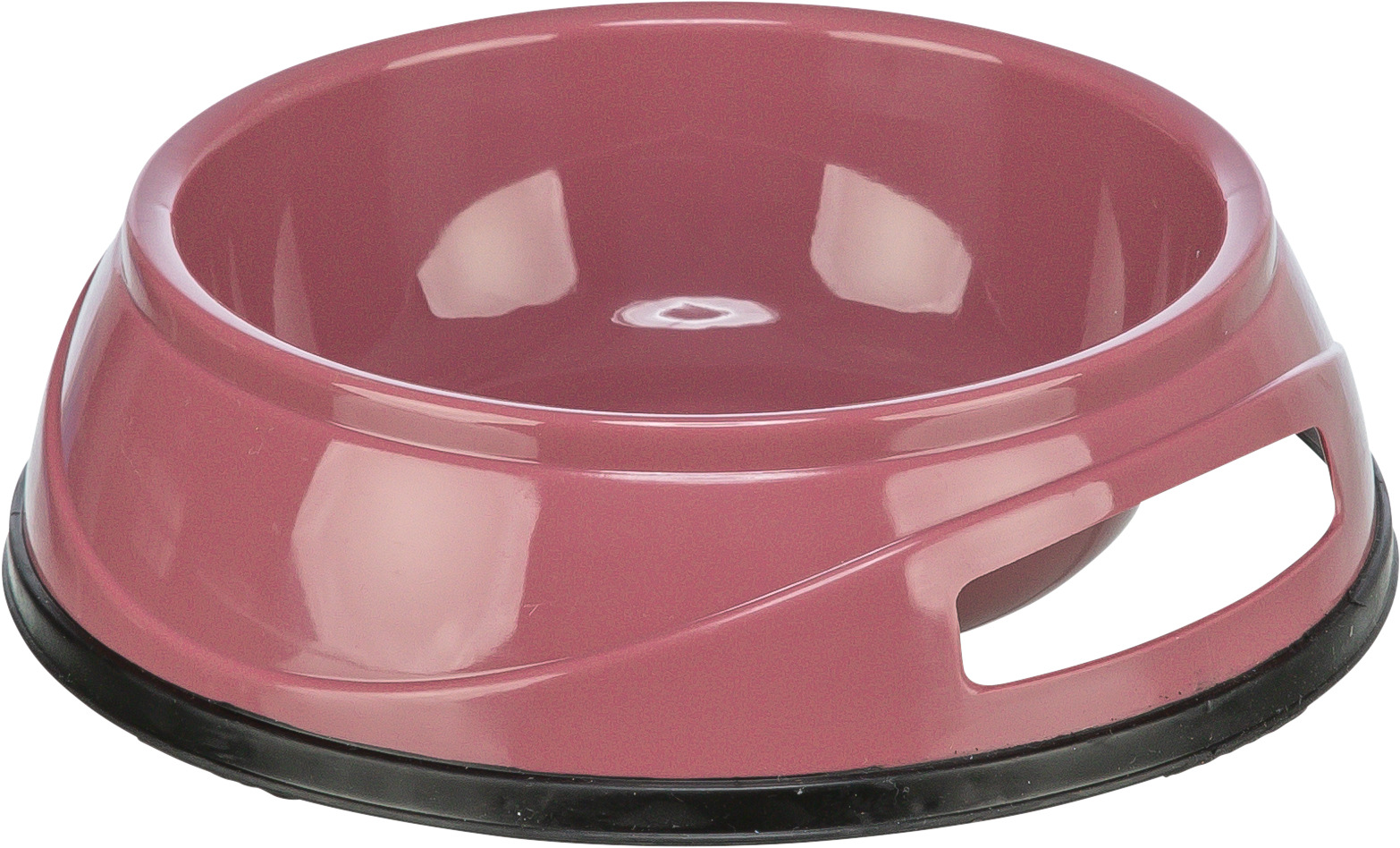 Comedero Plástico Pesado, Anillo Caucho, 0.3l, ø12 cm