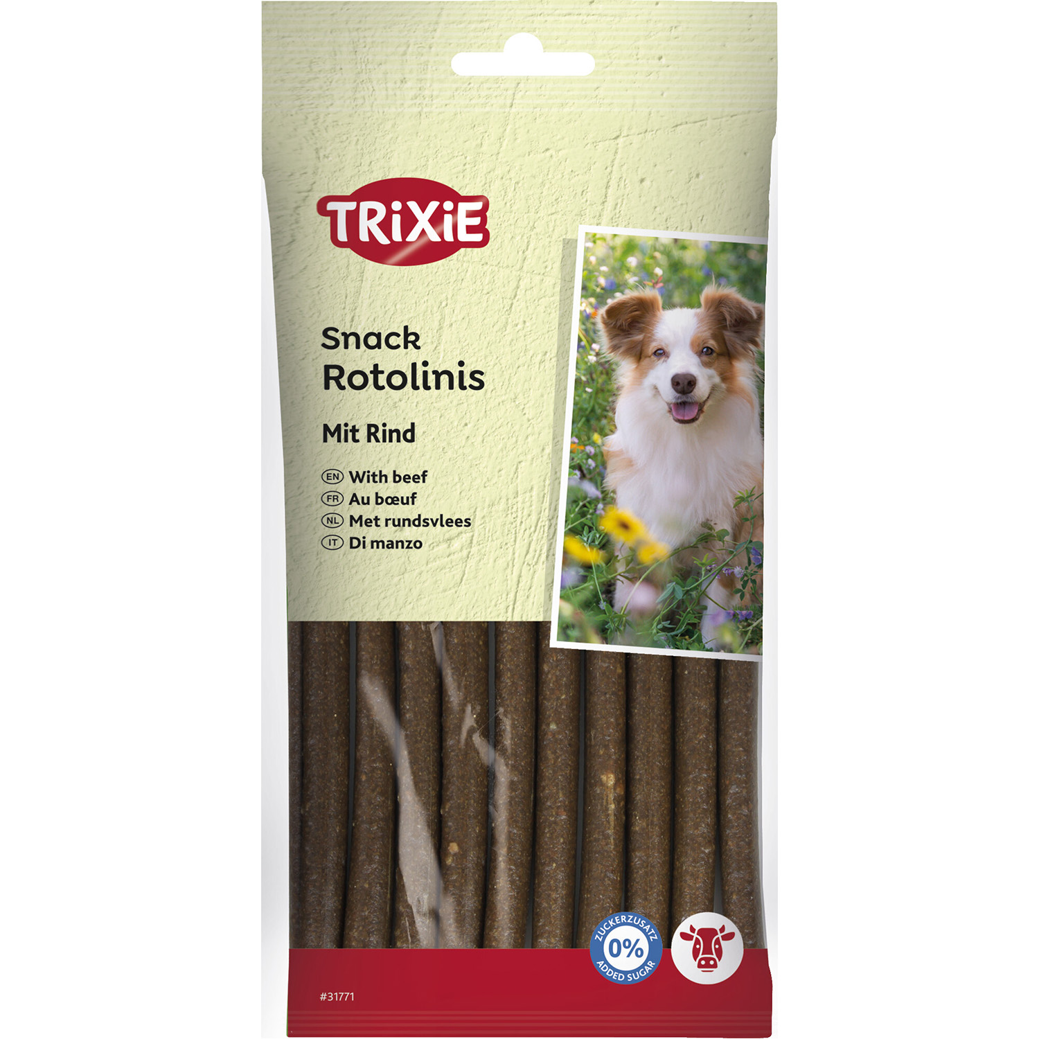 12 Snacks Rotolinis, Ternera, 120 g, 12 cm