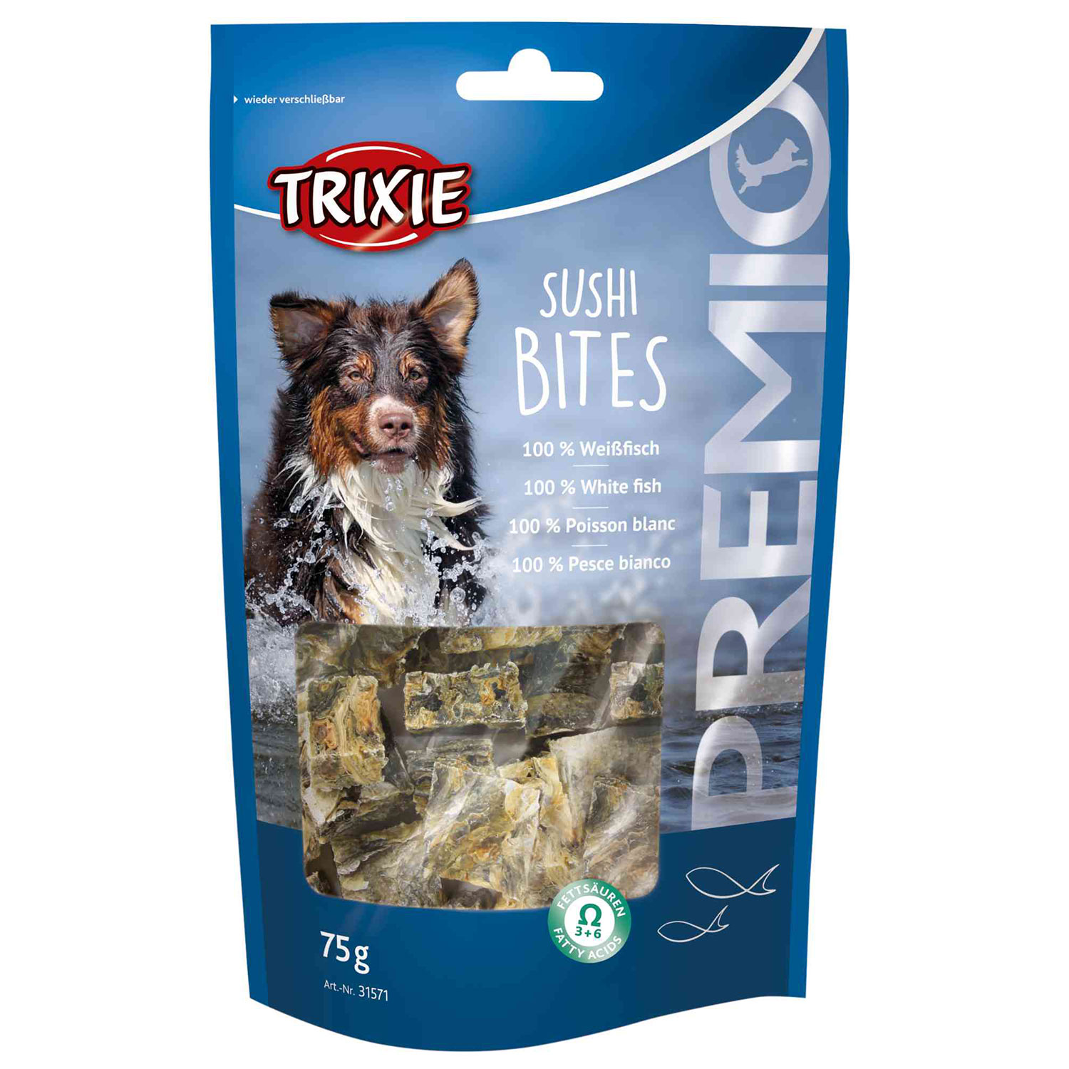 Snack PREMIO Sushi Bites, 75 g, Pescado Blanco