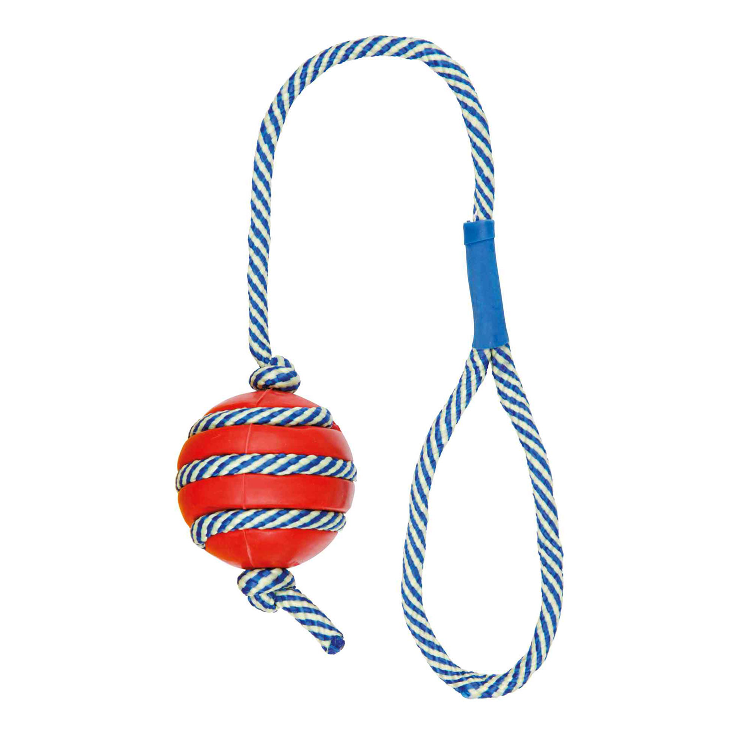 Pelota Caucho, Cuerda Fluorescente, ø5 cm, 40 cm