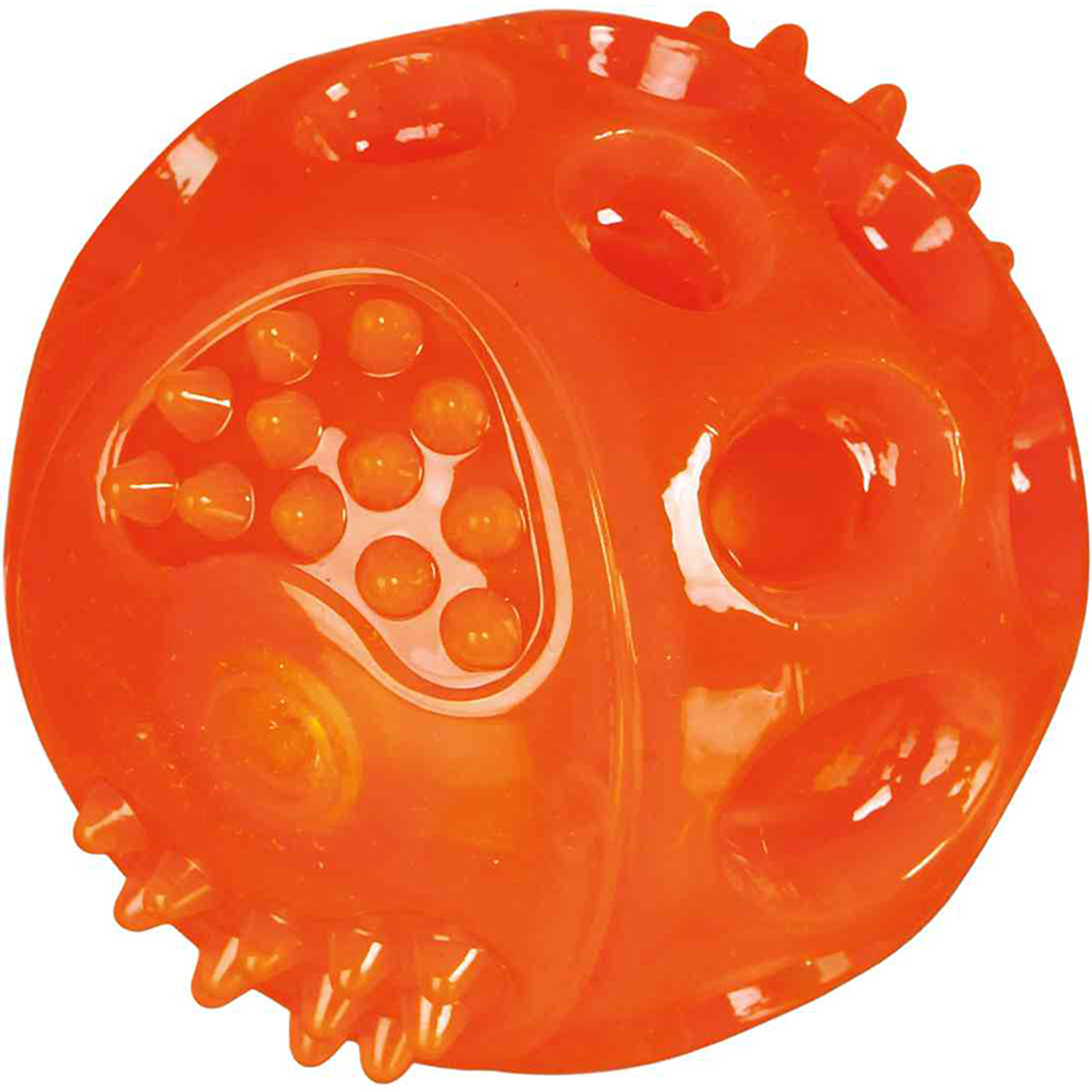 Pelota Flashing, Caucho Termoplástico (TPR), ø5.5 cm, Negro