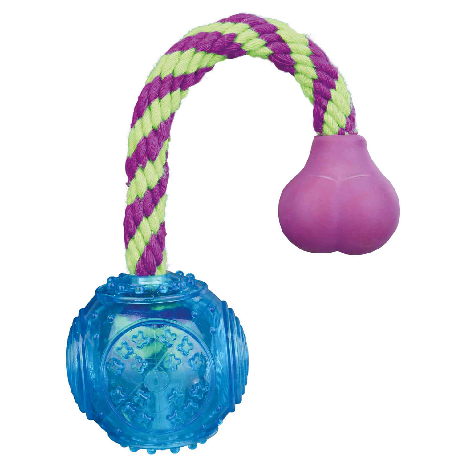 Pelota-Cuerda, Caucho Termoplástico (TPR), ø5.5 cm/23 cm