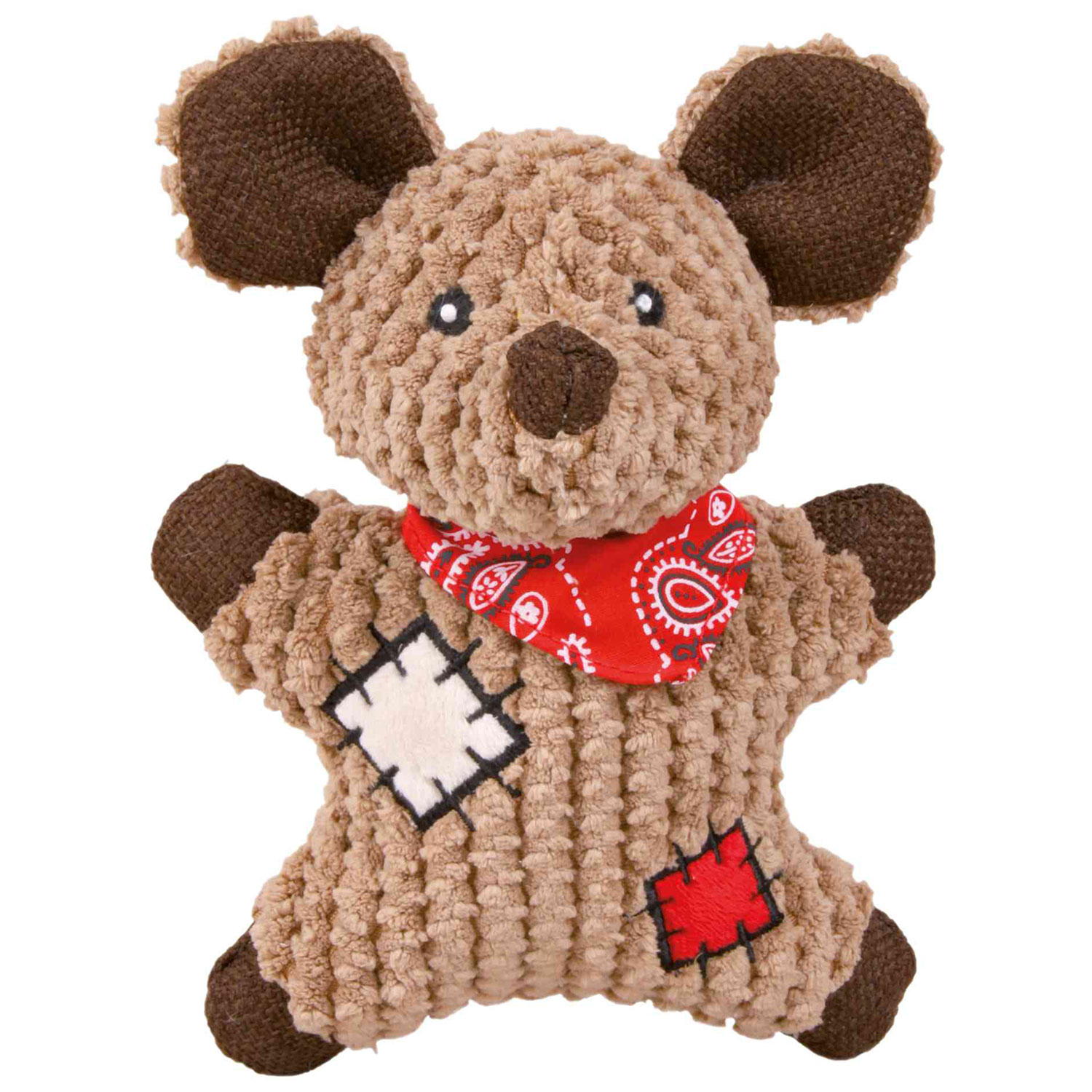 Ratón con Parches, Tejido, 19 cm